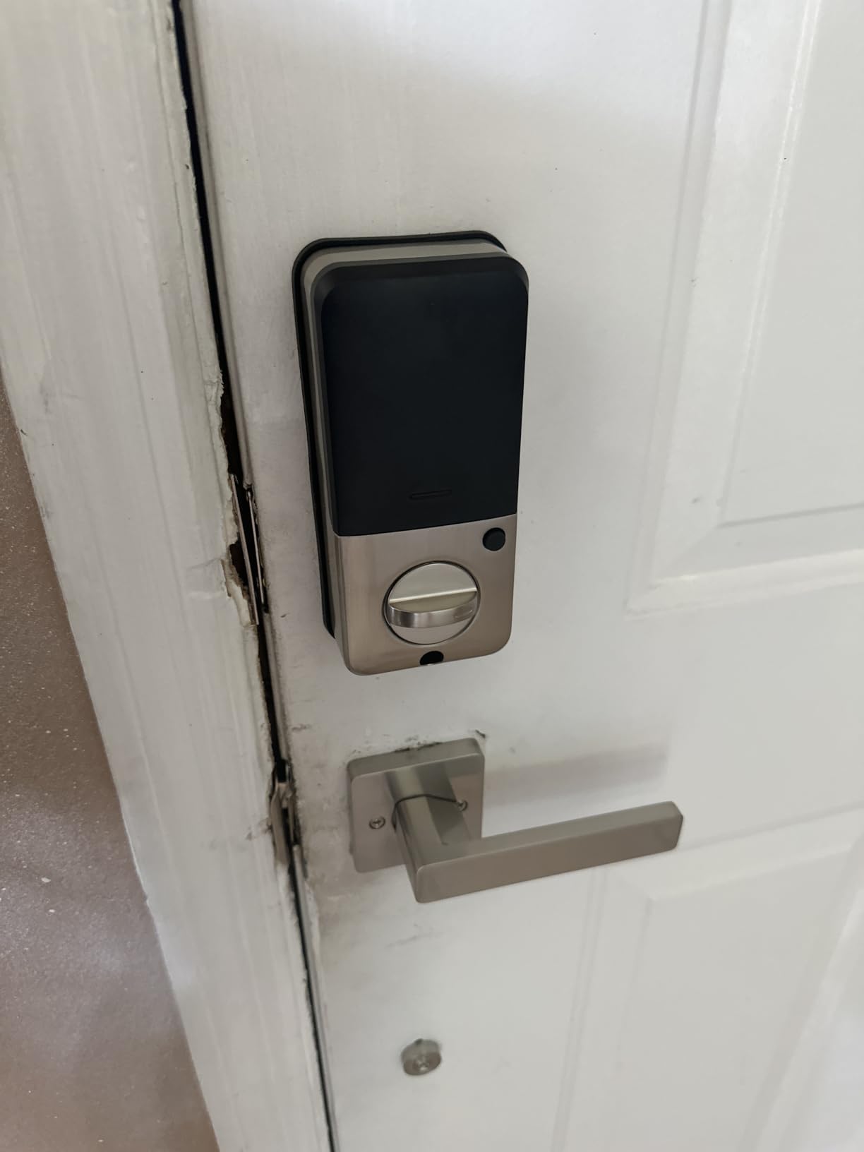 Veise VE06-H Smart Front Door Lock Handle Set, App Control, Matte Black, Keyless Entry Deadbolt customer photo 2