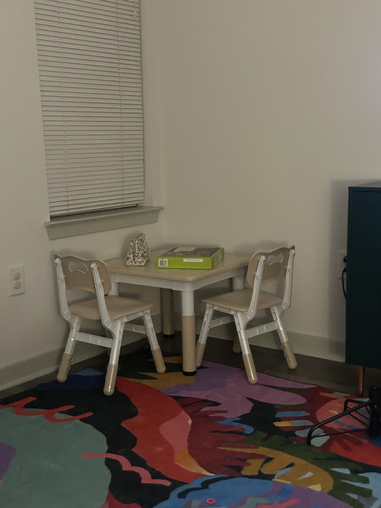 GITAWUSA Kids Study Table and Chairs Set, Height Adjustable Toddler Table and Chair Set for Kids Ages 3-8, 23.6