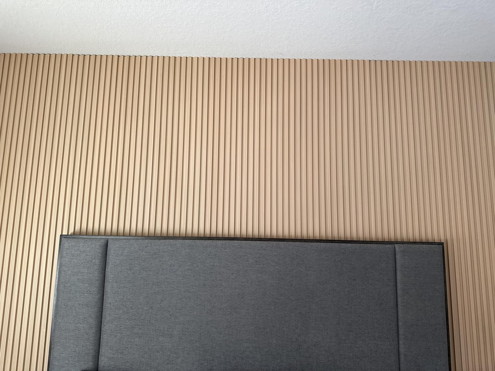 Art3d 108 x 5.7 Inch Slat Solid Wood Wall Paneling for Interior Decor, Oak | Pack of 4pcs + 1pc End-Trim, Long-Lasting, Sturdy, Easy Installation, Modern Style, for Living Room, Dining Room, Homeowners customer photo 1