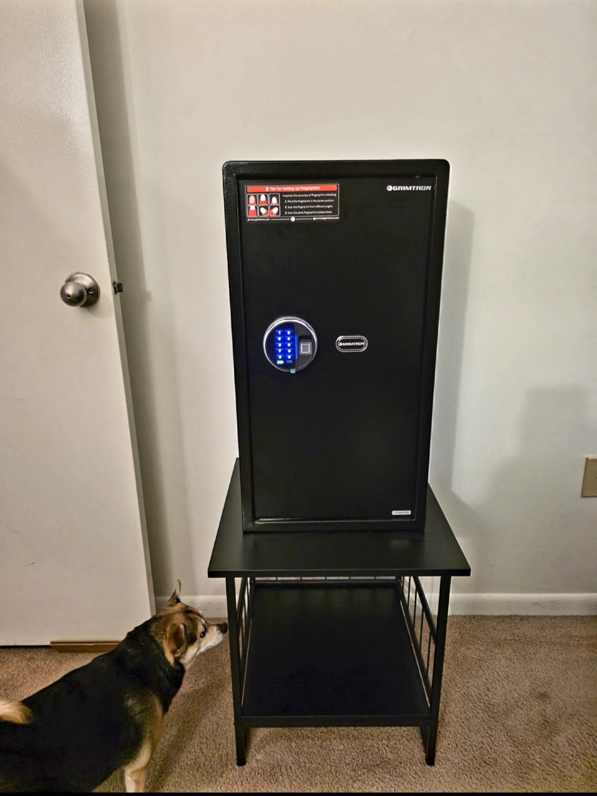 Grimtron 20LB Biometric Safe with Fingerprint Lock, 3-8 Digit PIN | 0.80 cu.ft. Safe with Silent Mode & LED & Backlit Keypad, 6.7M Combinations, Metal Knob, Removable Shelf & Easy Installation customer photo 1