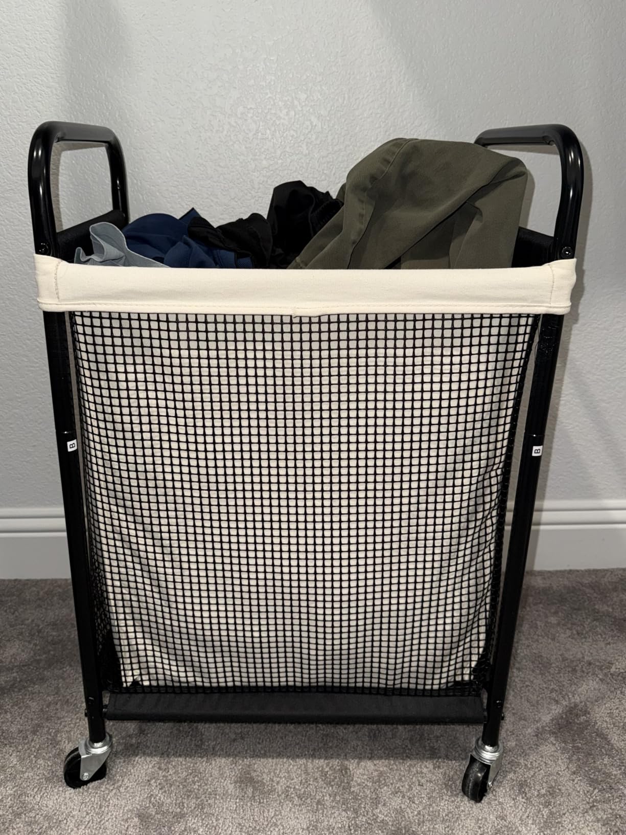 STO STO Laundry Hamper 3 Section, 120L Rolling Laundry Sorter Cart with Removable and Washable Liner Bag, Clothes Hamper with Wheels and Metal Handle for Laundry Room and Bedroom customer photo 1