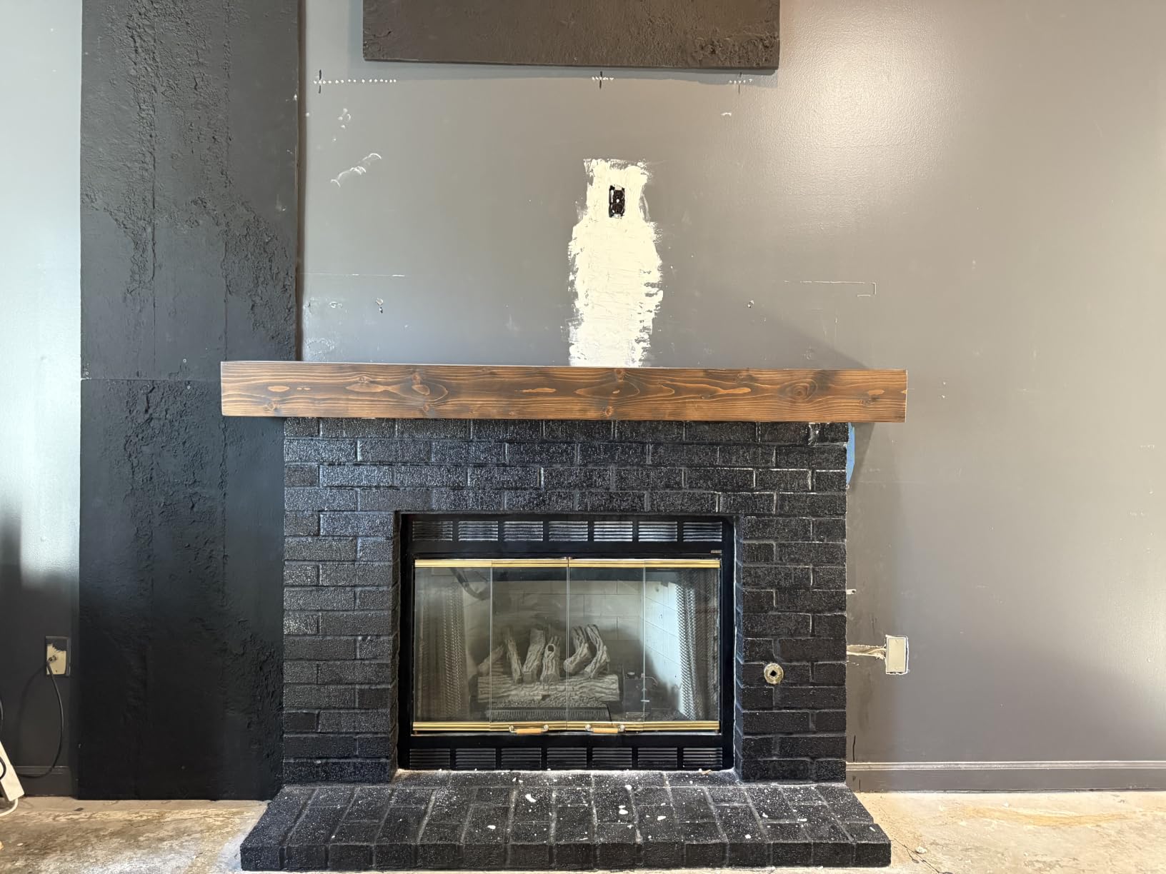 48'' Fireplace Mantel, 3'' Thick Pine Wood Floating Shelf, Brown | Handcrafted Rustic Finish, Concealed Brackets, Scratch-Resistant Surface, And Easy Installation For Living Room Decor customer photo 2