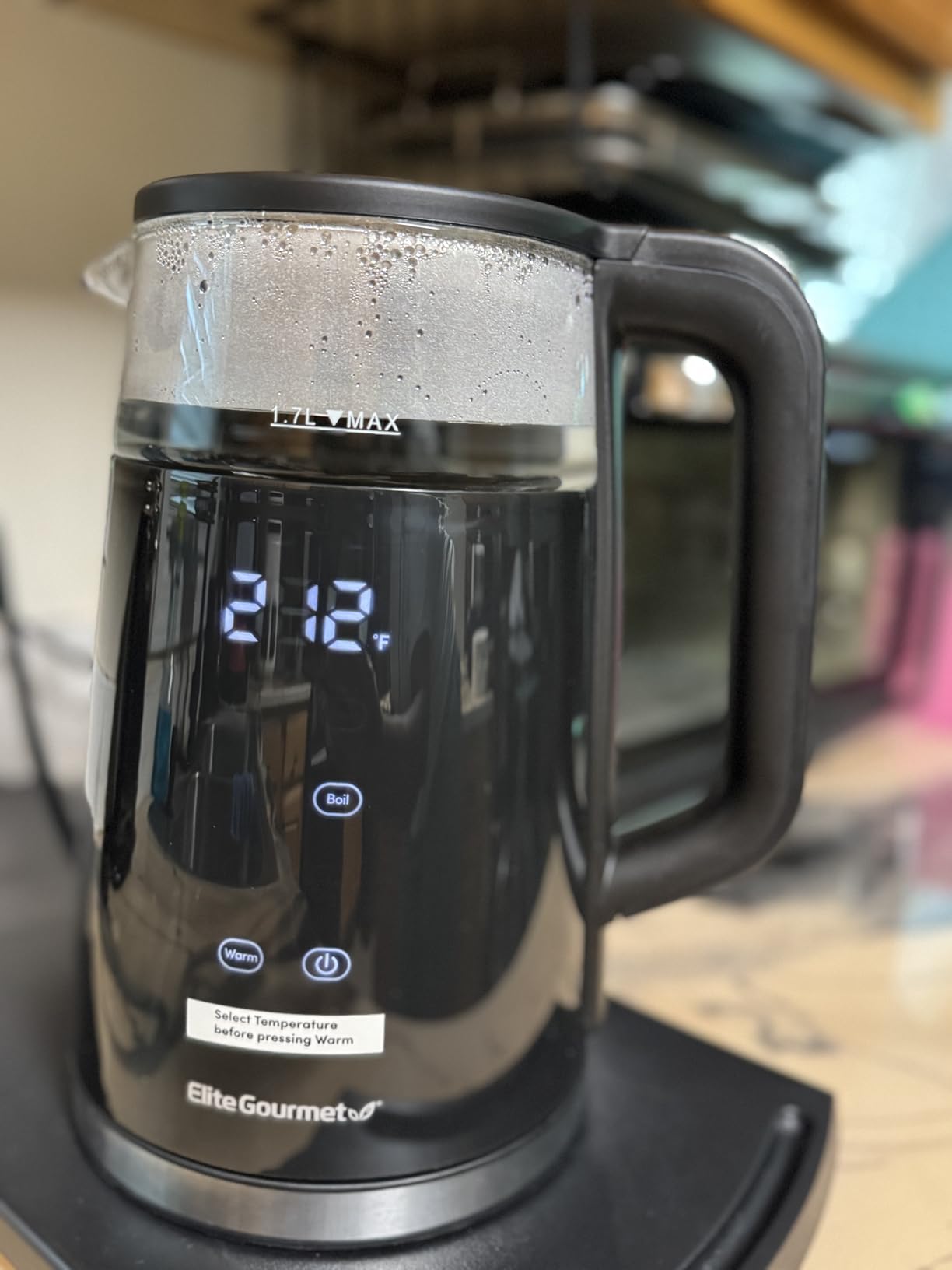 Elite Gourmet Dual-Voltage Travel Kettle, 0.6L Stainless Steel, Black | 120-230V, Cool-Touch Double Wall Insulated, Hinged-Locking Lid, Auto Shut-Off & Boil-Dry Protection customer photo 2