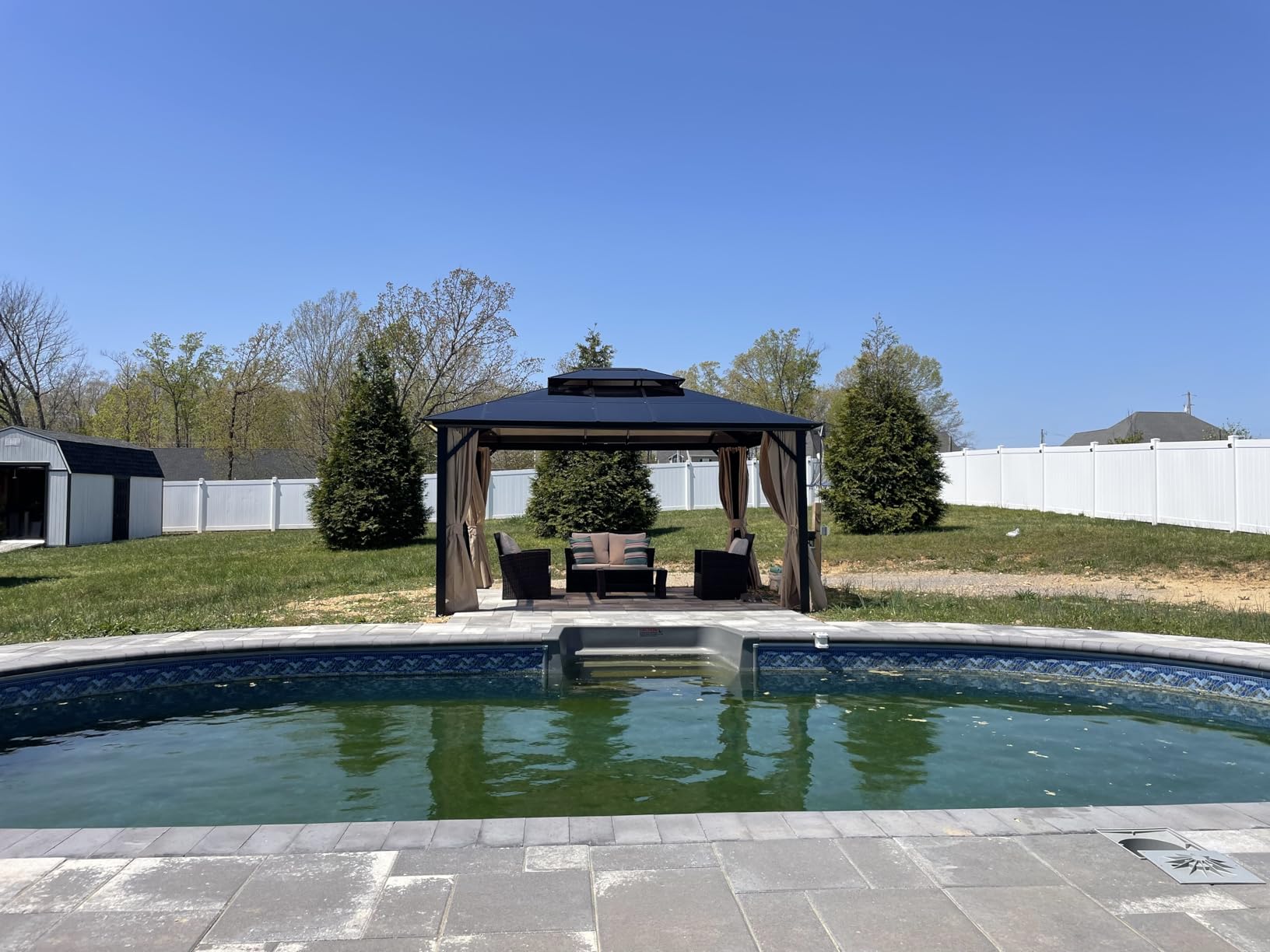 YITAHOME 10x10FT Gazebo Hardtop customer photo 2