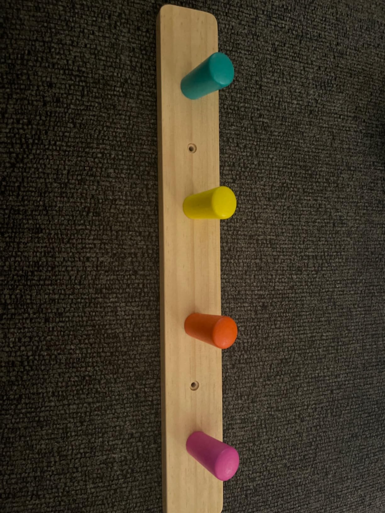 Monläurd® 100% Birch Solid Wood Wall-Mounted Coat Rack for Kids - Child-Safe Hook Hanger for Jackets, Hats, Backpacks, Towels & Keys - Ideal for Entryway, Bedroom, Playroom, or Bathroom customer photo 1
