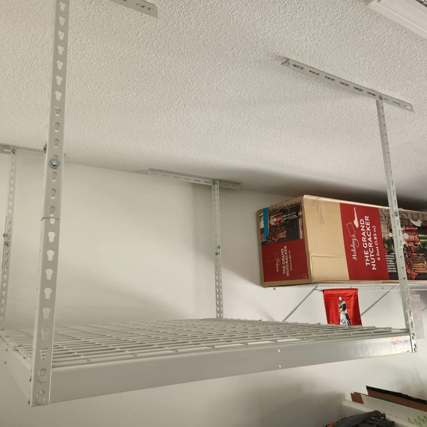 SafeRacks 4x4 Overhead Garage Storage Rack, Hammertone, 24