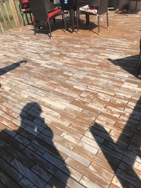 Majestick Goods 12-Pack Longboard Acacia Wood Interlocking Deck Tiles (24 x 12 x 0.9 Inch, 24 Sq Ft) customer photo 2