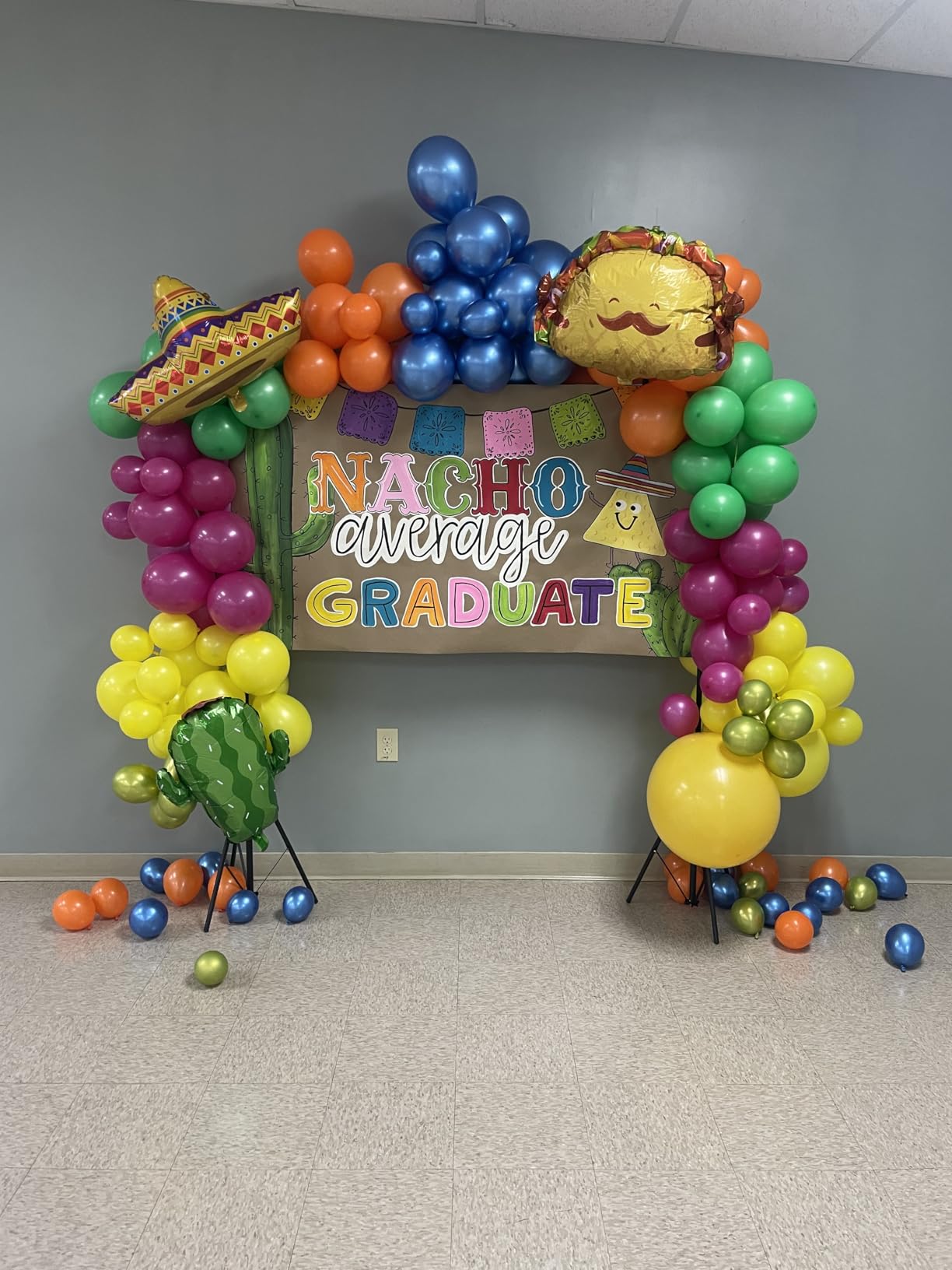 Cinco de Mayo Fiesta Balloon Arch Kit, 171Pcs Rainbow Colors Balloon Garland for Mexican Fiesta Party Decorations customer photo 1