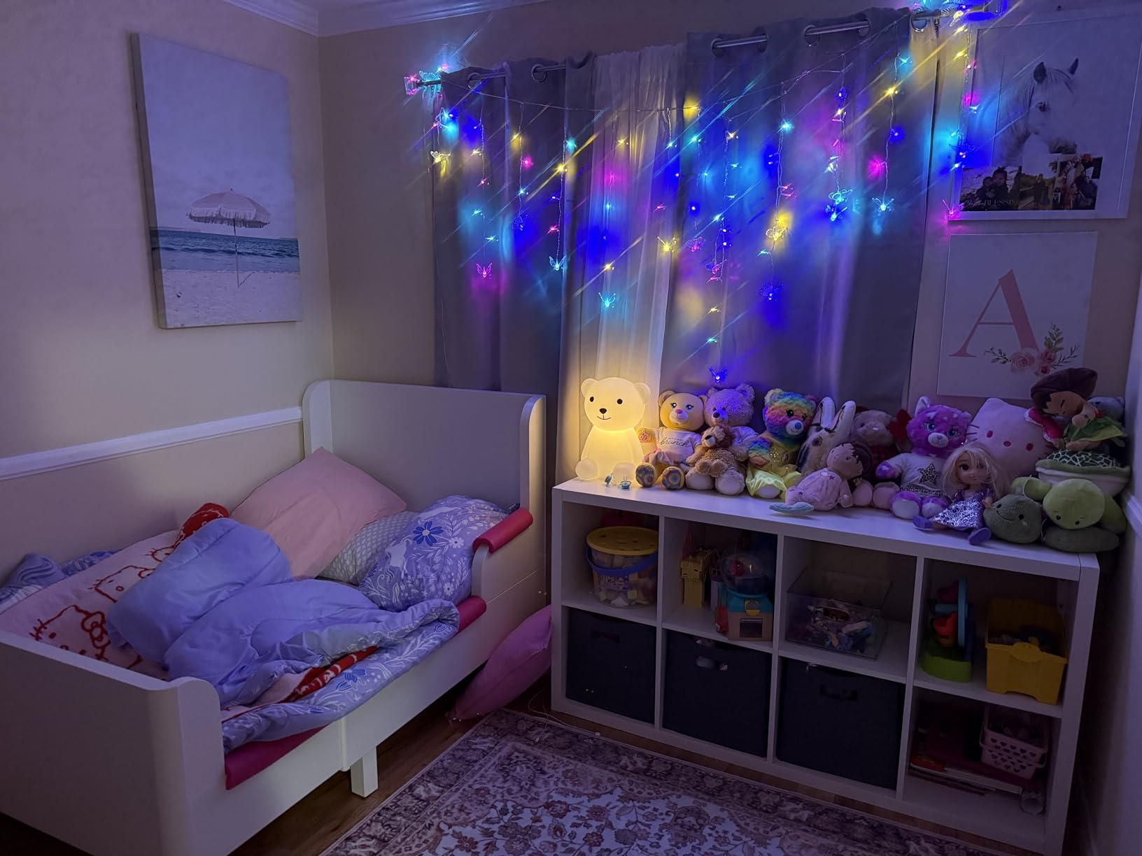 Butterfly Fairy Lights for Bedroom Curtain Lights Twinkle Pastel Cute String Lights Led Hanging for Kids Girls Room for Wall Bed Ceiling Decor with Remote Dimmer customer photo 1