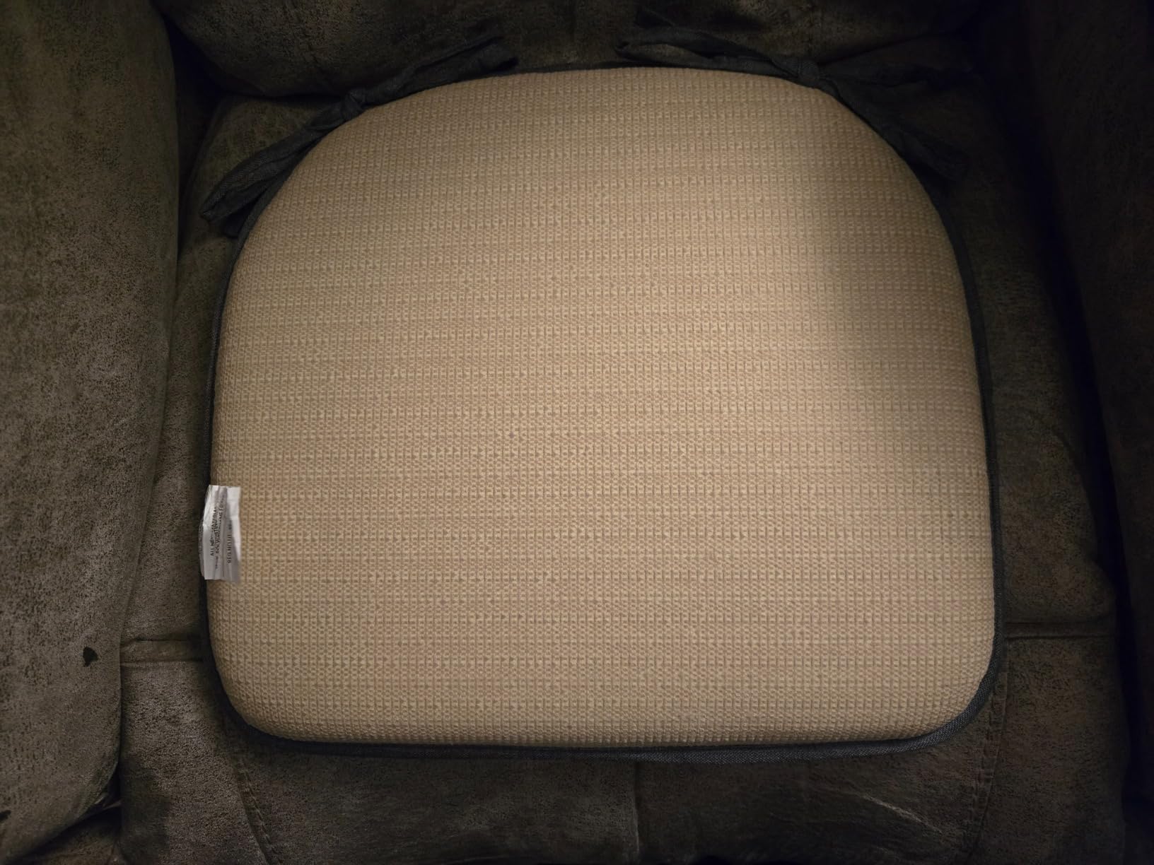 TushGuard Chair Cushions, 4 Pack Memory Foam Chair Pads, Grey | Dining Chair Pads with Fixed Straps, Thin Seat Cushion, Anti-Slip Kitchen Chair Cushion Set customer photo 2
