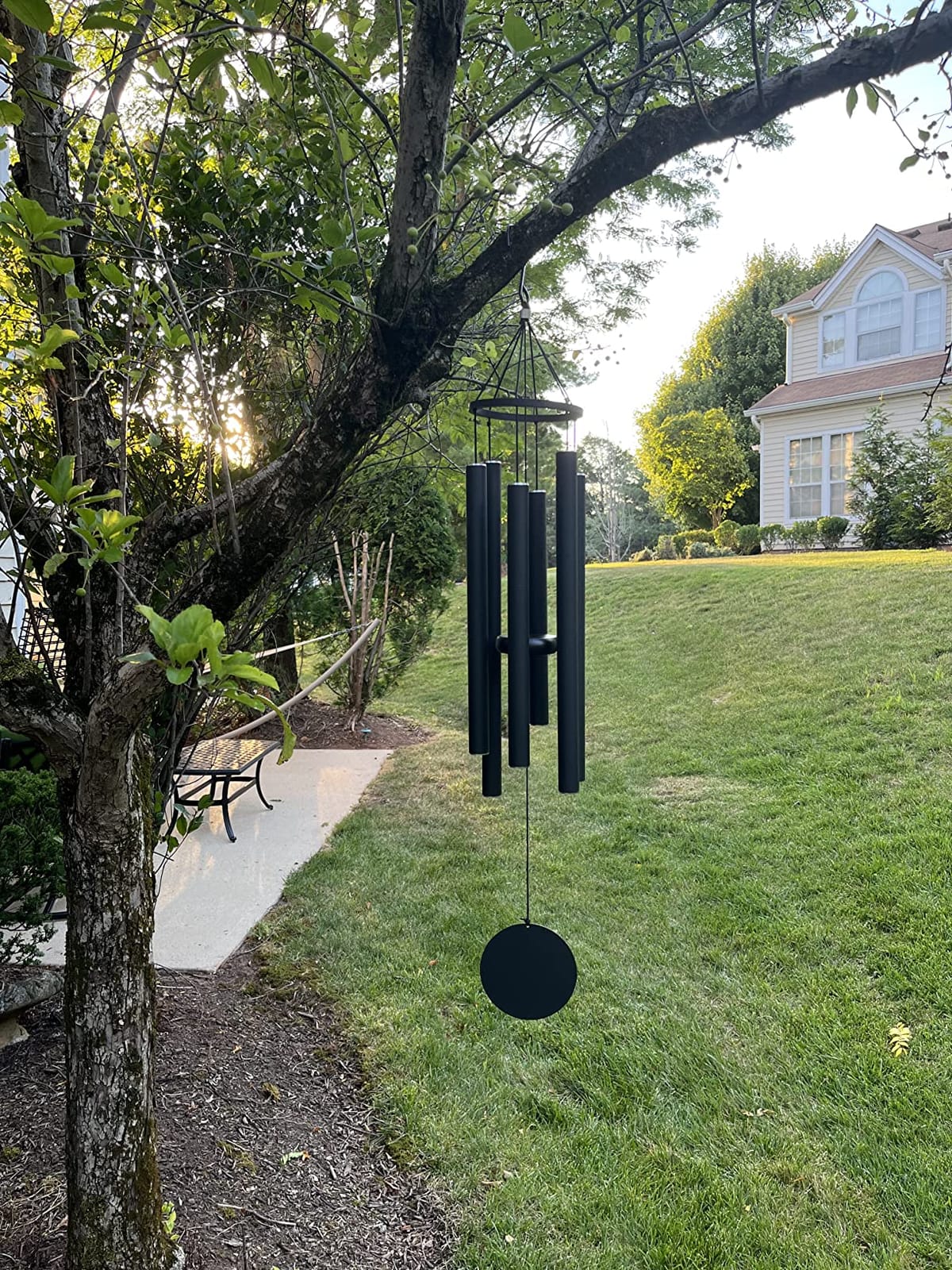 Extra Large Wind Chimes for Outside Deep Tone - 58'' Wind Chimes Outdoor Clearance, Deep Tone Chimes, Windchimes Outdoors, Memorial Wind Spinner, Sympathy Gift, Home Décor (Black) customer photo 2