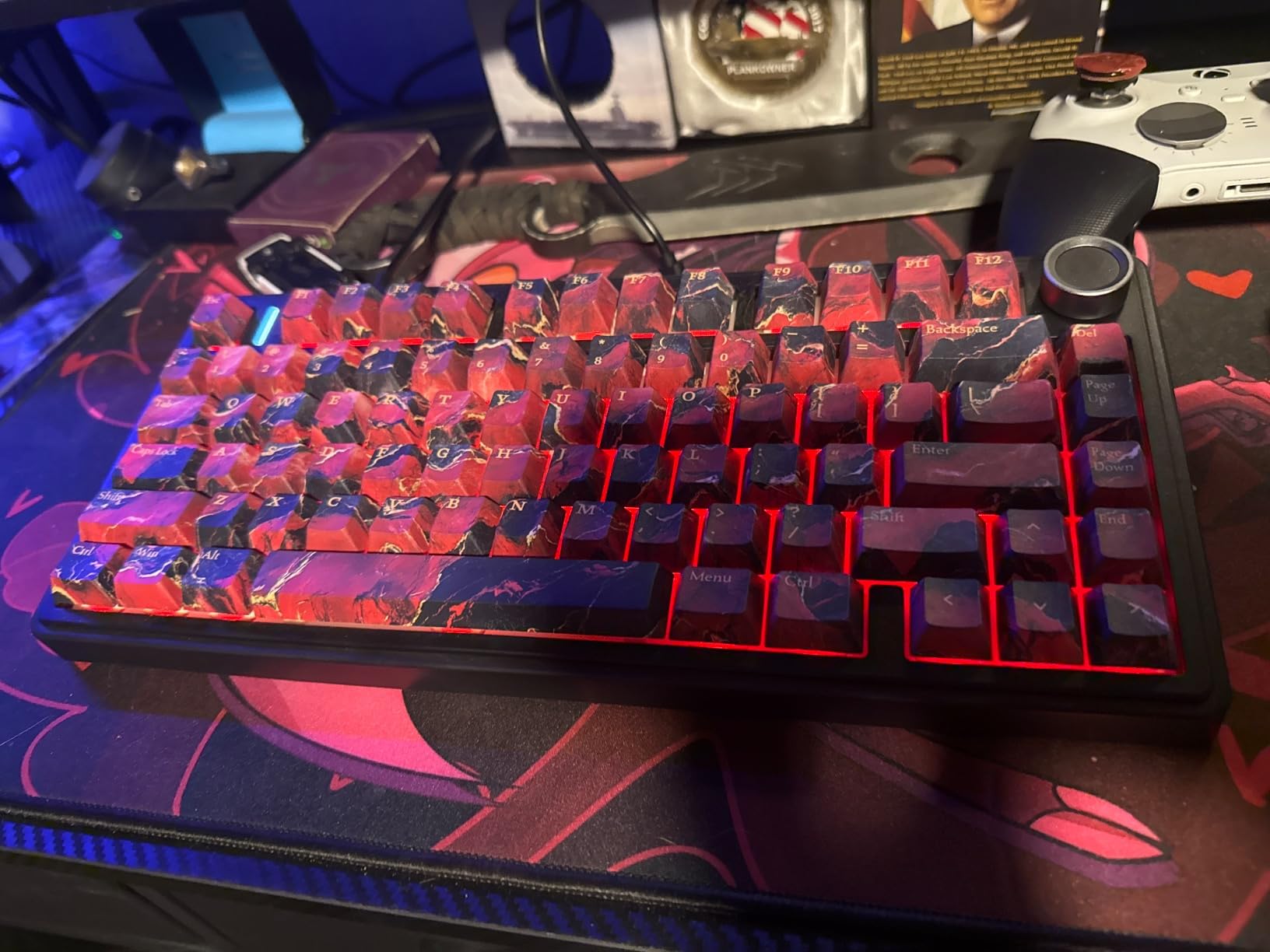 AULA F75 Pro Wireless Mechanical Keyboard,75% Hot Swappable Custom Keyboard with Knob,RGB Backlit,Pre-lubed Reaper Switches,Side Printed PBT Keycaps,2.4GHz/USB-C/BT5.0 Mechanical Gaming Keyboards customer photo 1