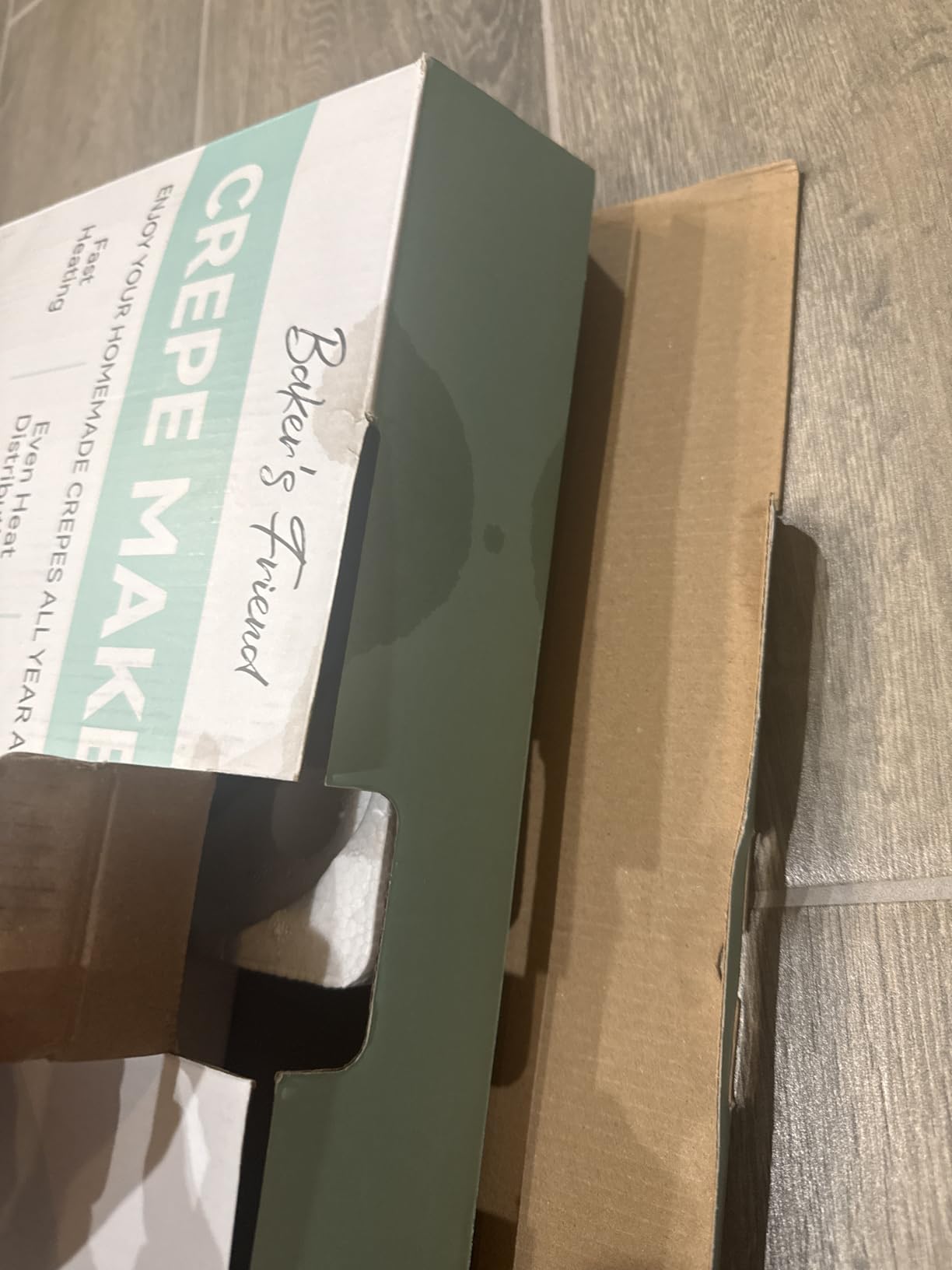 Baker's Friend Instant Crepe Maker with Handle, Electric Crepe Maker Machine, Crepera Electrica, 8 Inch Non-stick Cooking Surface, Aqua customer photo 2