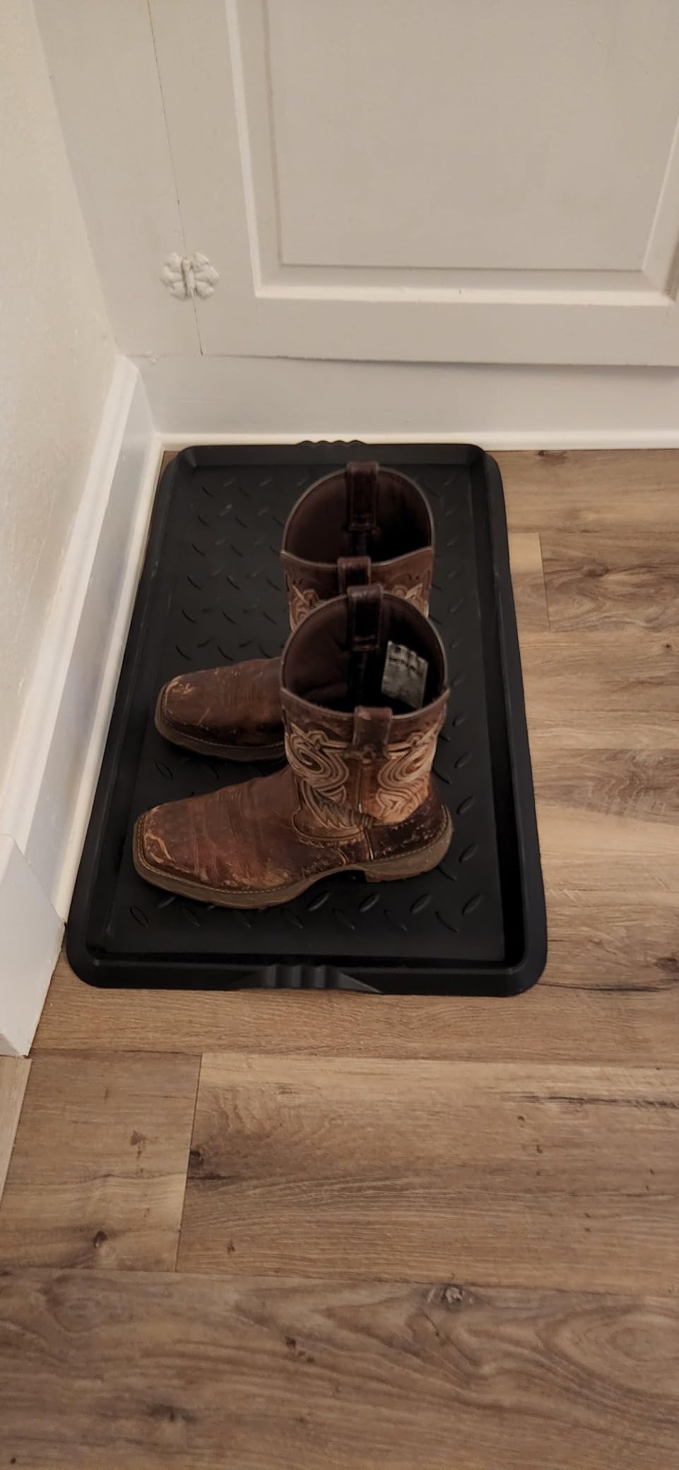 SUPENUIN Extra Large Boot Tray 48 Inch Boot Storage Heavy Duty Rubber Mats for Floor Waterproof Shoe Mat Tray for Entryway Multi Use Shoe Rug 16x47.5 Inches customer photo 1