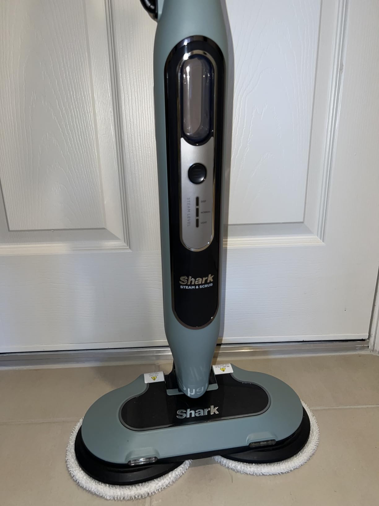 Shark Steam & Scrub Steam Mop, All-in-One Hard Floor Cleaner, Grey, S8001 | LED Headlights, 4 Dirt Grip Soft Scrub Pads Included, XL Water Tank, Swivel Steering customer photo 2
