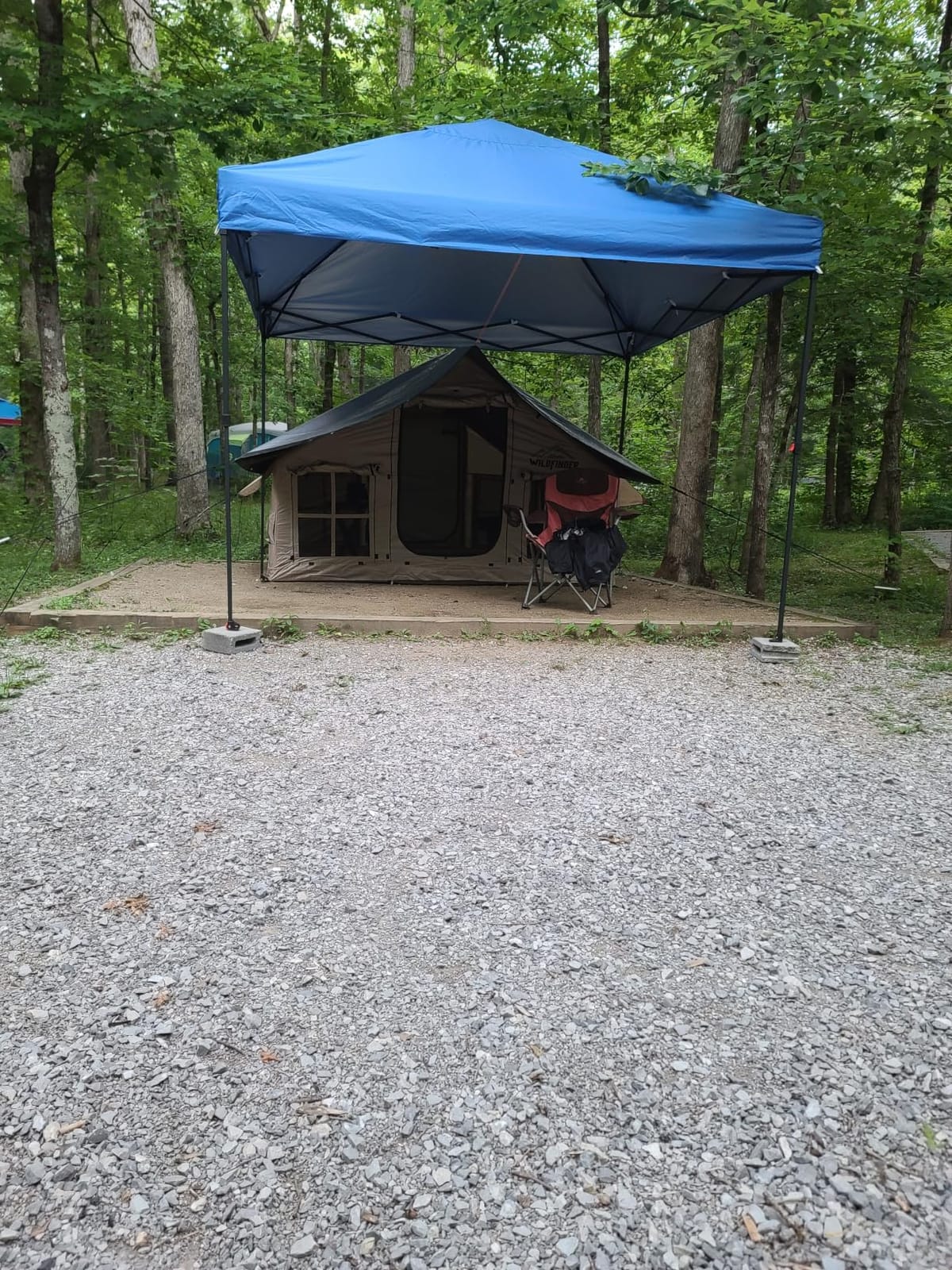 CROWN SHADES 10x10 Pop Up Canopy Tent, Outdoor Canopy, Blue | Patented CENTERLOK One Push Instant, Outdoor Canopy with STO-N-GO Bag, 8 Stakes & 4 Sand Bags, Waterproof, Vented, Beach, Camping customer photo 1