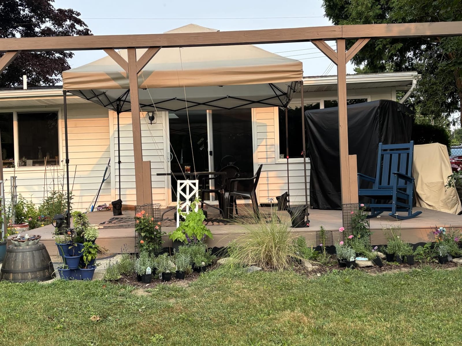 CROWN SHADES 10x10 Pop Up Canopy Tent, Outdoor Canopy, Blue | Patented CENTERLOK One Push Instant, Outdoor Canopy with STO-N-GO Bag, 8 Stakes & 4 Sand Bags, Waterproof, Vented, Beach, Camping customer photo 2