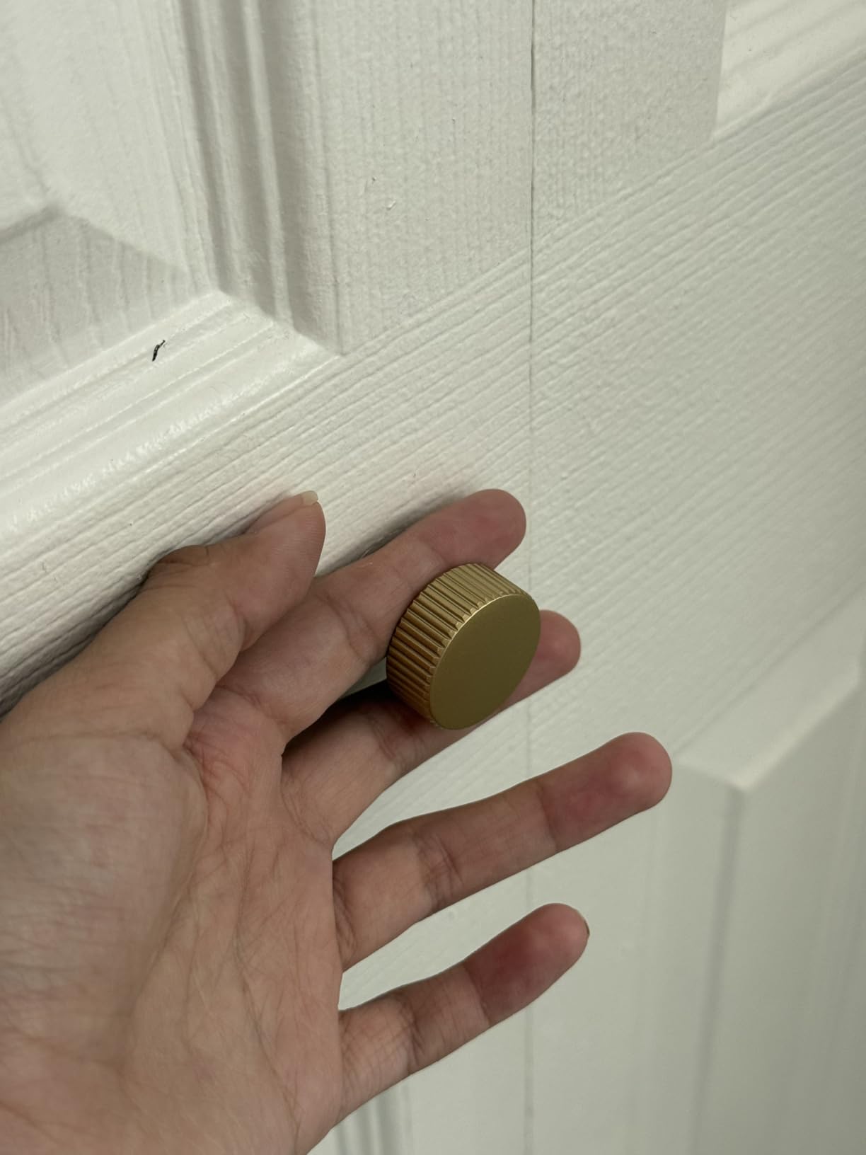 Asidrama 10 Pack Brushed Gold Kitchen Cabinet Knobs | Heavy-Duty Solid Zinc, Sturdy, 2 Screw Sizes, Single Hole Knob, Cupboards, Drawers, Dressers, Furniture, Hardware customer photo 2