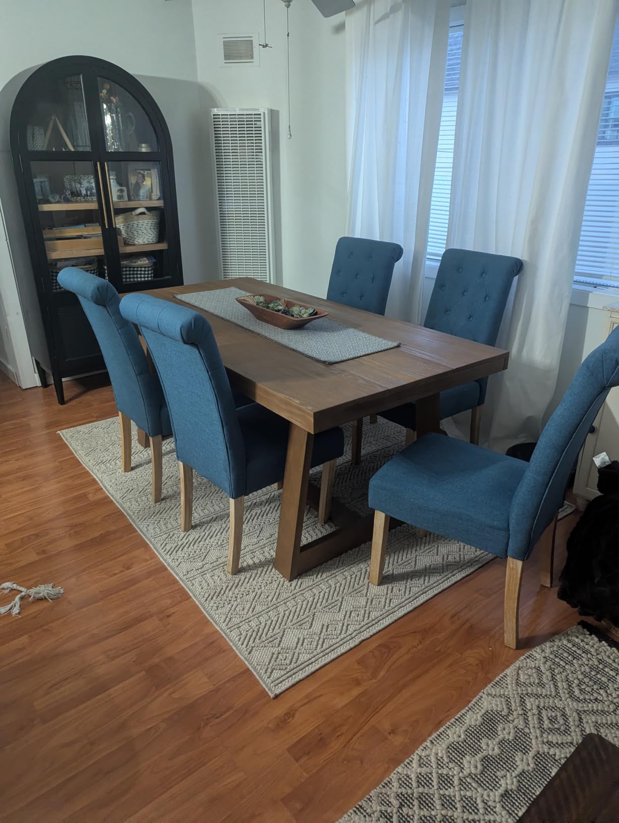 Plank+Beam Classic 72 Inch Dining Table, Rectangular, Pecan Wirebrush | Non-Toxic Finishes, Versatile Design, Farmhouse Design, Elegant Details, Easy Assembly, Quick Setup, Solid Wood customer photo 2
