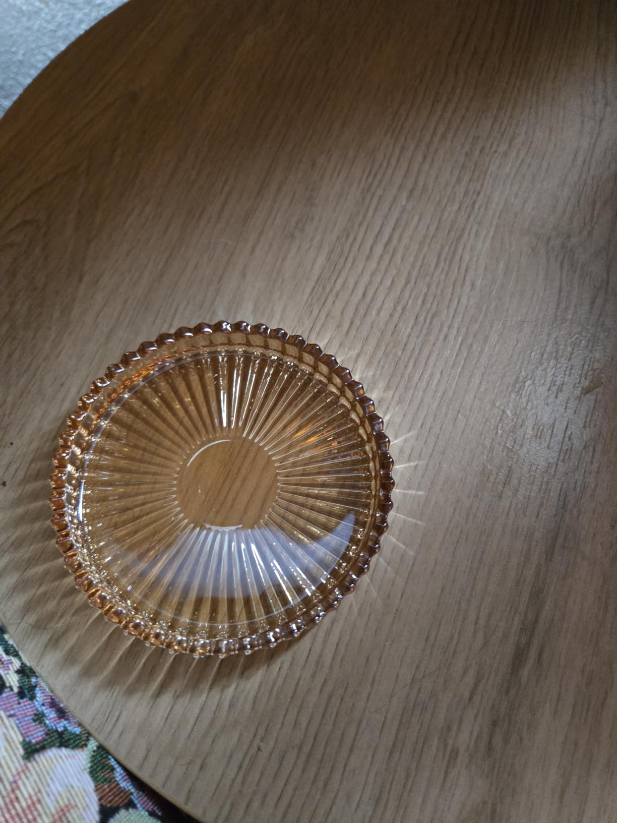 Modern Clear Coasters Set of 5- Glass Cute Coasters for Drinks, Amber | Crystal Coaster Round Chic Cup Mat Cute Coffee Table Coaster for Kitchen, Bar, Dining Room, Living Room, Patio customer photo 1