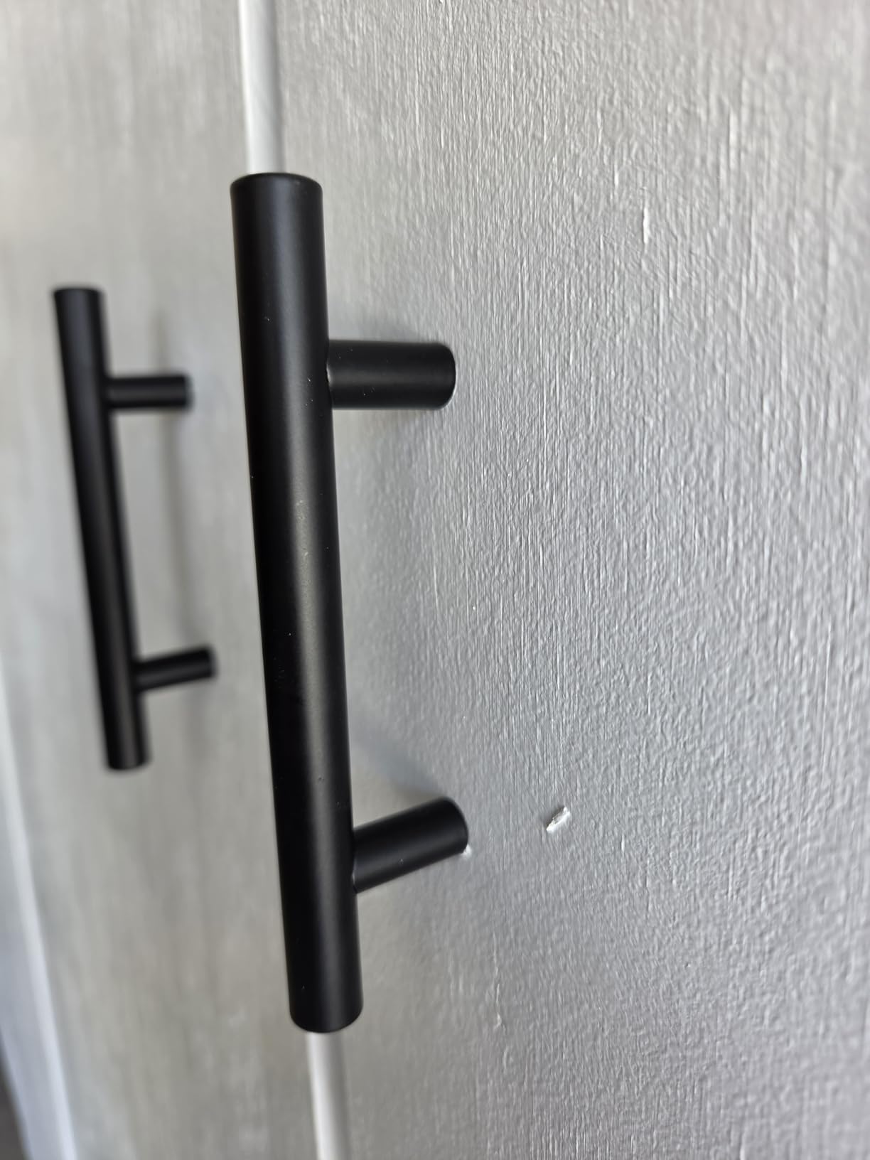 Aegero 10 Pack Cabinet Pulls Matte Black Stainless Cabinet Handles, for Kitchen and Bathroom Cabinets, 5 Inch Length, 3 Inch Hole Center customer photo 2