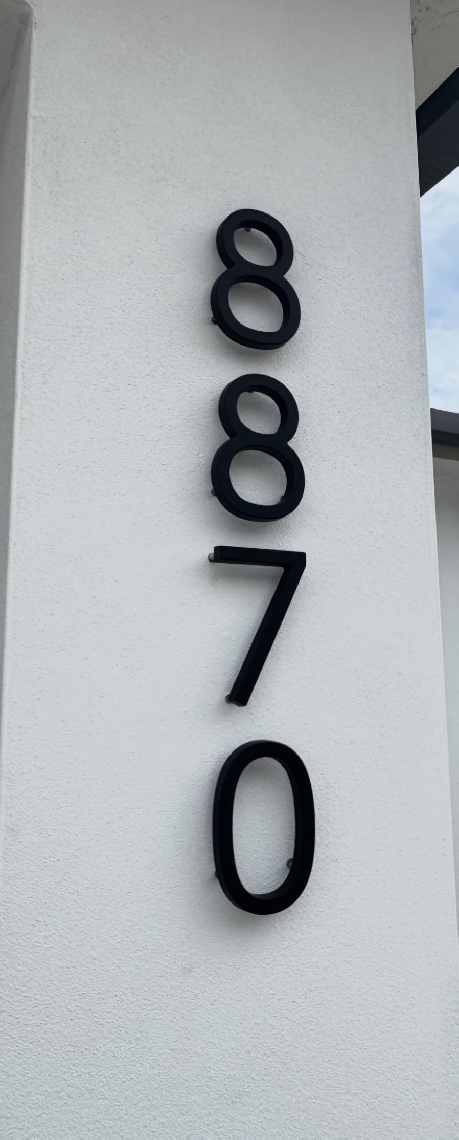 6 Inch Floating House Numbers for Outside, Metal Address Numbers | Anti-Rust Modern House Numbers with Nail Kits for Front Door Garden Mailbox, Zinc Alloy Black, 911 Visibility Signage customer photo 1