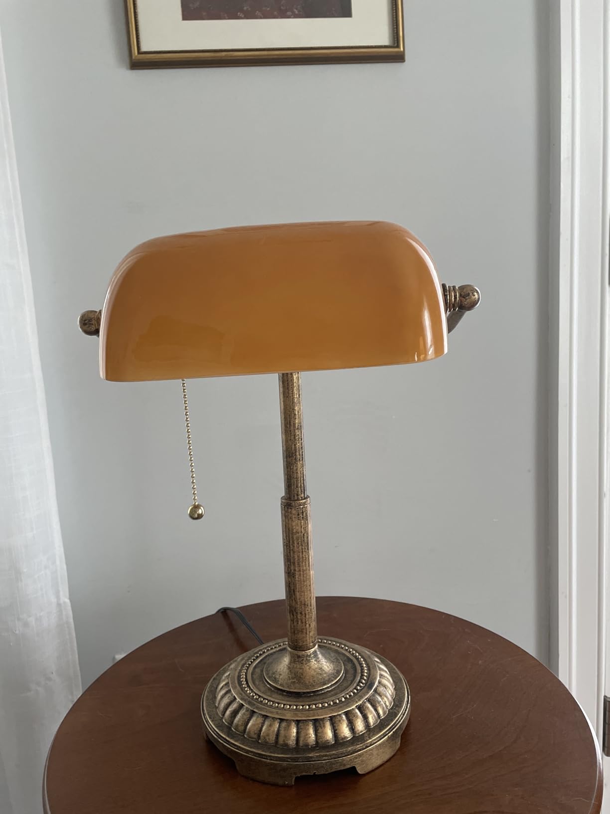 NISSAFORS Bankers Lamp, Green Desk Lamp with Pull Switch, Vintage Table Lamps for Home Office, Library, Piano (Green) customer photo 1