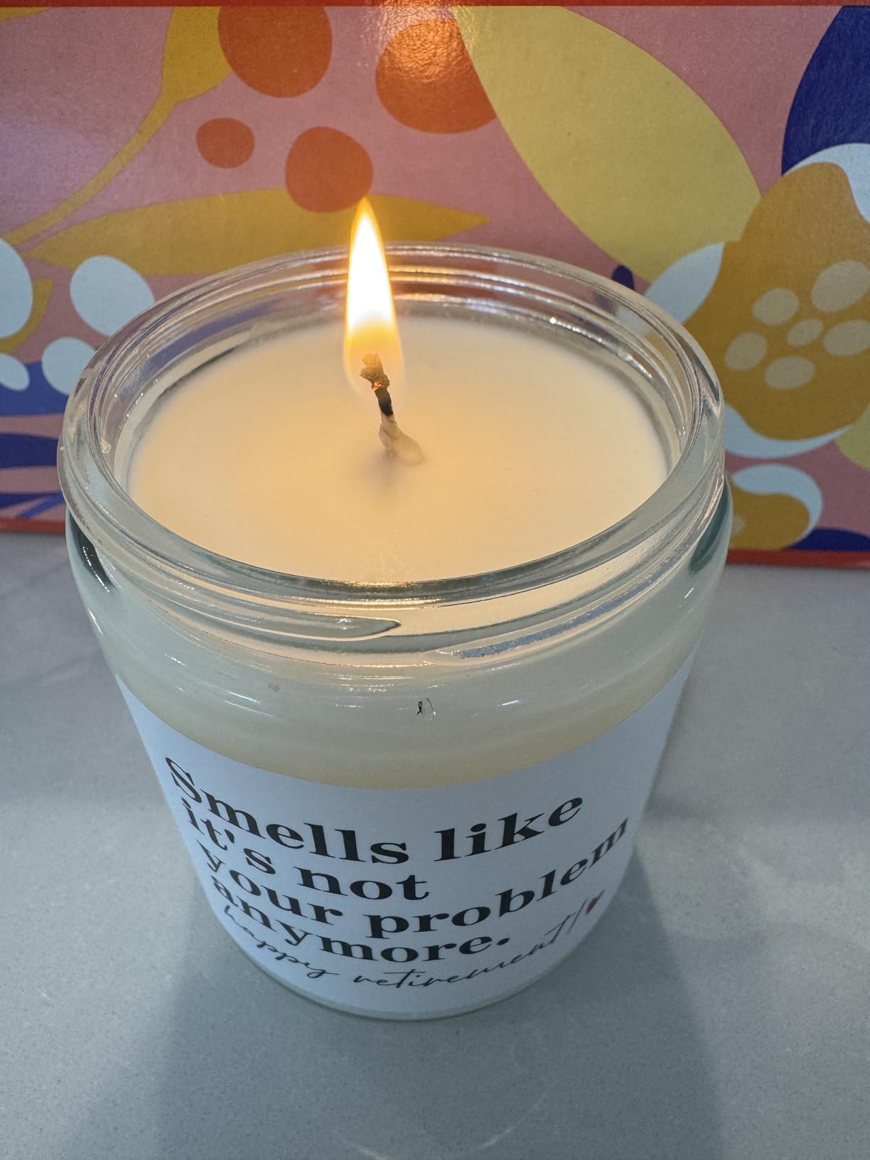 LUMELOOM Retirement Gift for Men - 9oz Lavender Scented Candle | Best 2026 Retired Gifts for Men, Funny Retirement Candle, Soy Wax customer photo 2