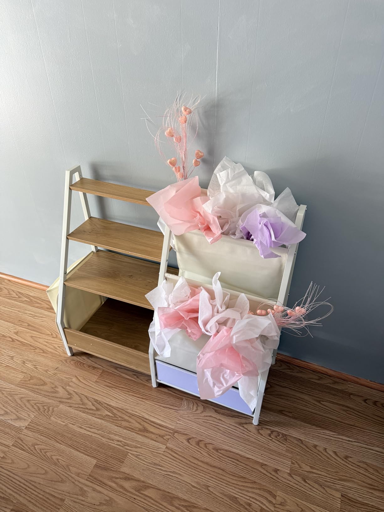 Kids Bookshelf and Toy Storage, Toddler Bookshelf Baby Bookcase for Nursery | Book Shelf for Kids Rooms - Montessori Toy Organizer, White customer photo 2