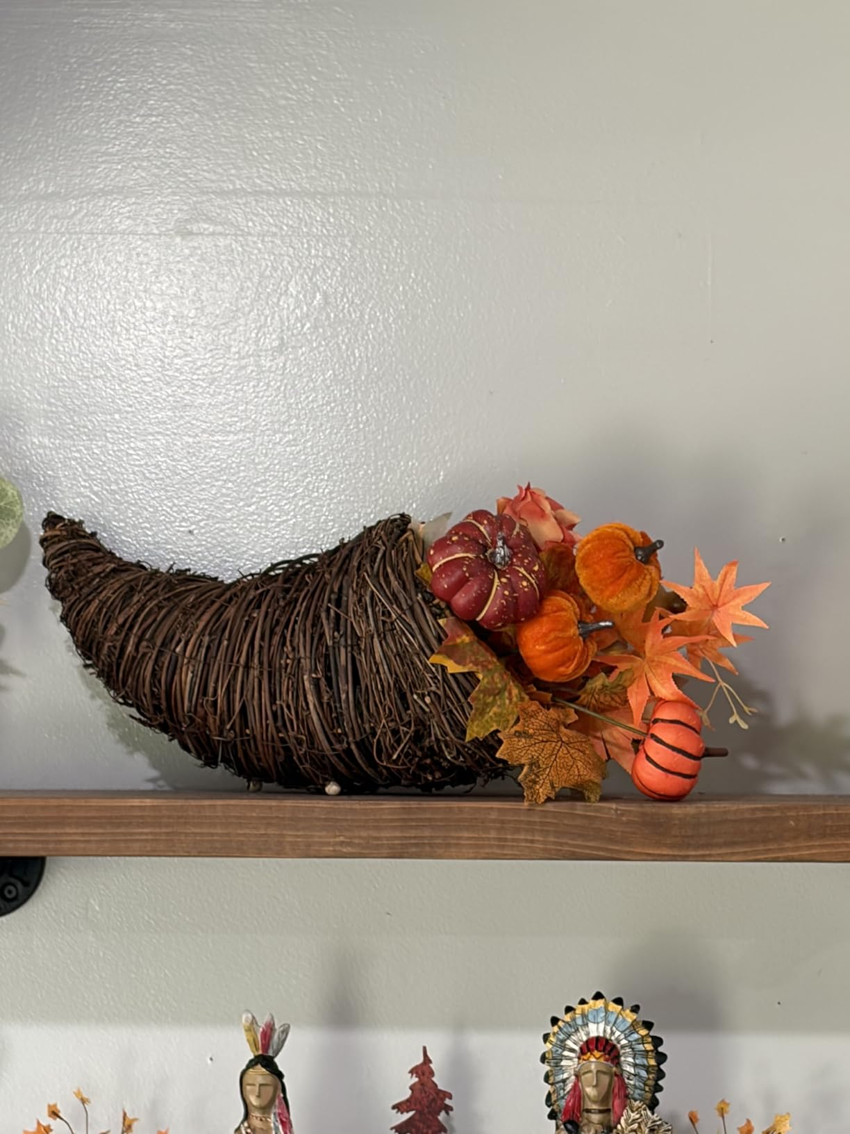 1 Pcs Thanksgiving Cornucopia Basket Horn of Plenty Centerpiece | 13.78