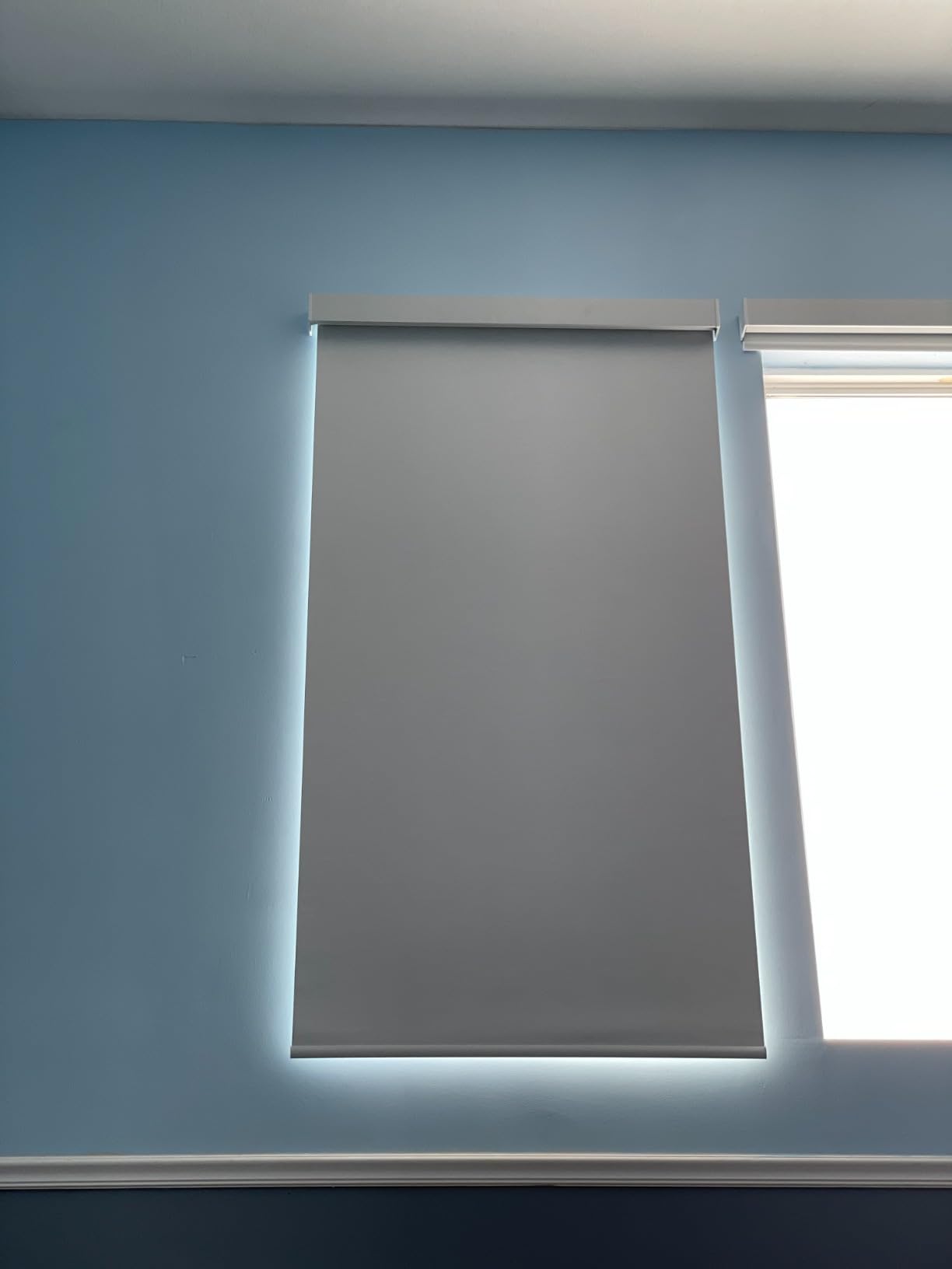 Motorized Roller Shades, 100% Blackout, Dark Eclipse Black | Automatic Blinds for Indoor Windows, Works with Alexa Google Apple Home, Remote & App Control, Solar/USB Charging, Custom Size customer photo 2