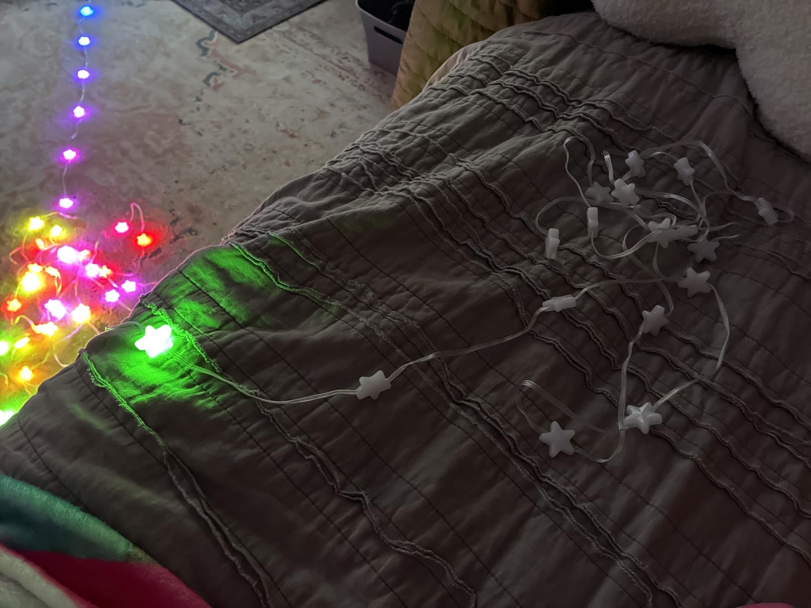 Smart Star Fairy Lights Color Changing String Lights APP Control for Dorm | 33Ft 66LED, 16 Million Colors, Remote, DIY, Music Sync, Twinkle Lights for Kid's Bedroom Classroom Christmas Decor,USB Plug customer photo 1