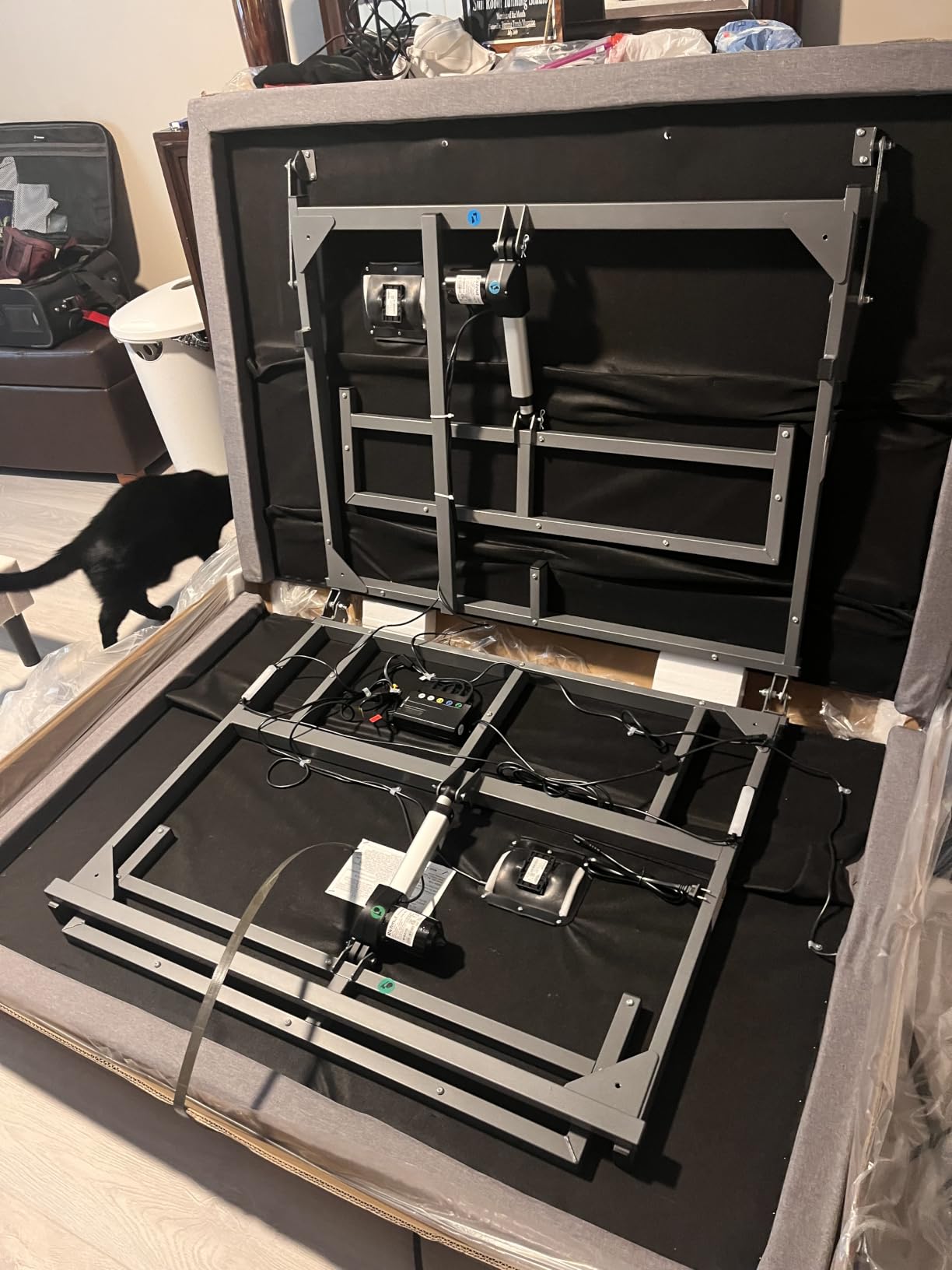 Queen Adjustable Bed Frame with Wireless Remote, Head Foot Incline, USB, Underbed Light - Heavy Duty Platform, Zero Gravity Bedframe customer photo 1