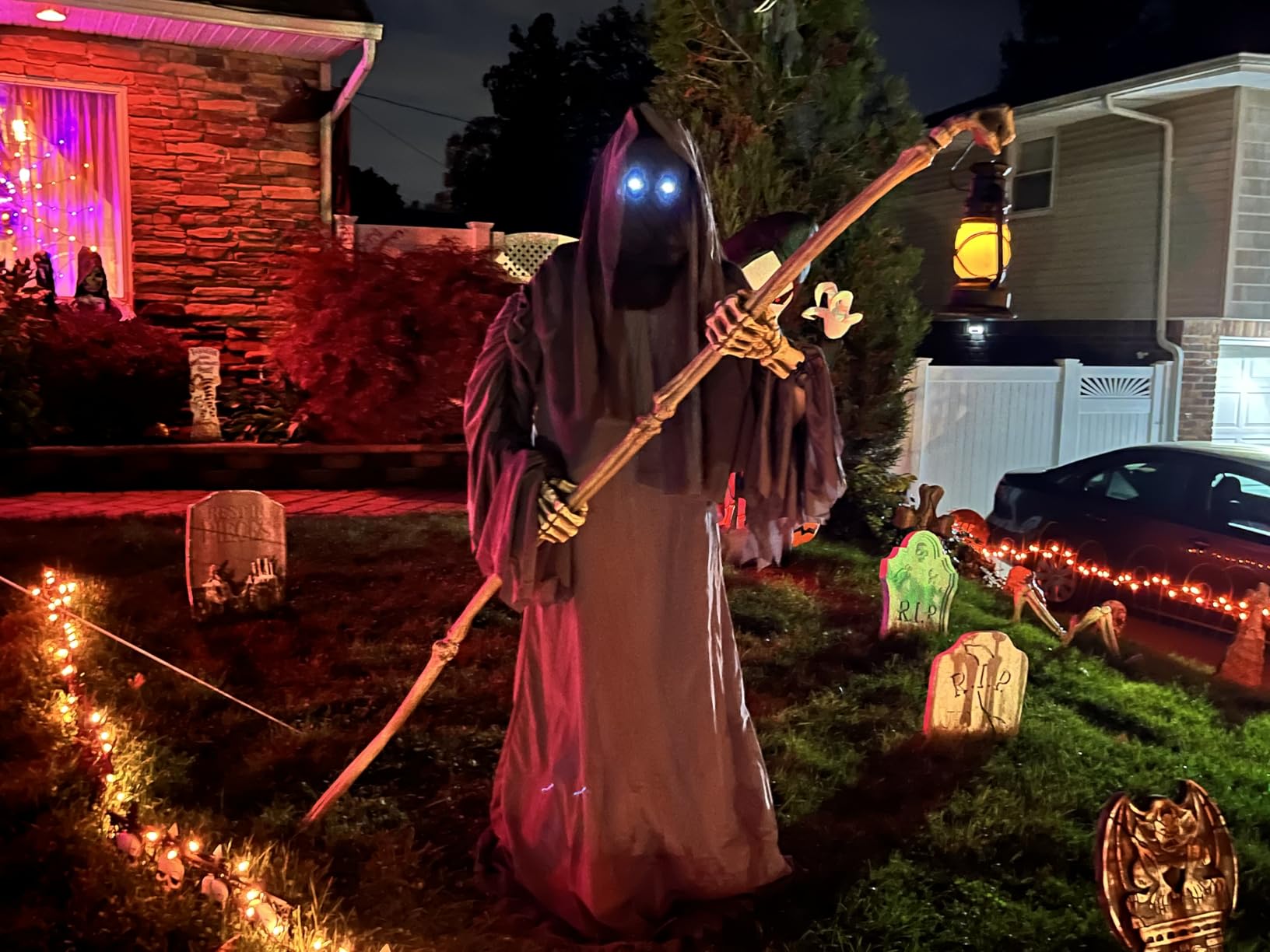 Haunted Hill Farm 10-Ft Motion-Activated Towering Reaper Animatronic | Talking, Sound Effects, Lights, Indoor or Outdoor Decoration customer photo 1