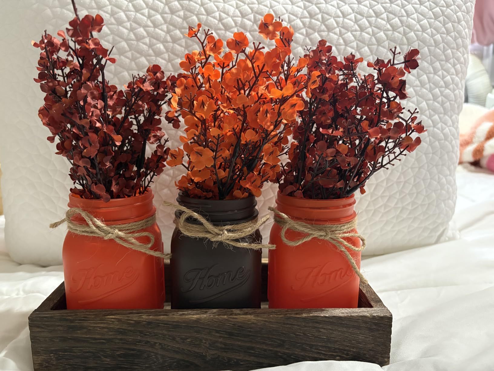 Mason Jar Fall Thanksgiving Table Decorations Centerpieces for Tables Pumpkin customer photo 2