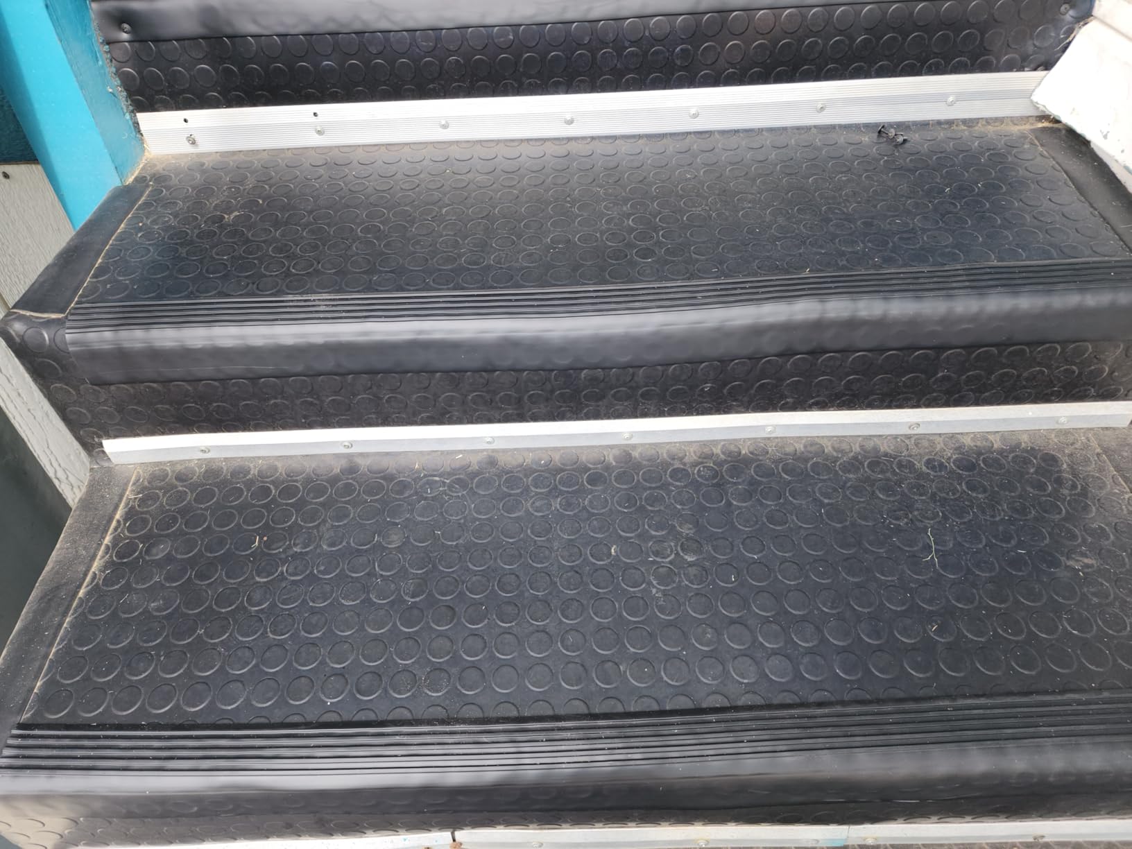 Elvone Stair Edge Protector, Rubber Stair Nosing, 10 Ft | Black vinyl stair treads, self-adhesive edging guard, staircase protector for outdoor and indoor use customer photo 2