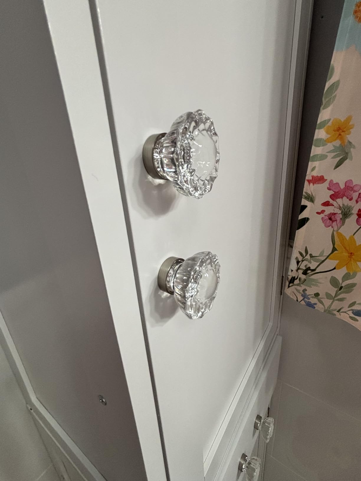 8 Pack Champagne Bronze Crystal Cabinet Knobs for Drawer, 1.5 inch | Zinc Alloy Base & Clear Glass, Single-Hole Design, Drawers Dressers Cabinets Fit Kitchen & Bathroom Cabinets, Screws Included customer photo 2