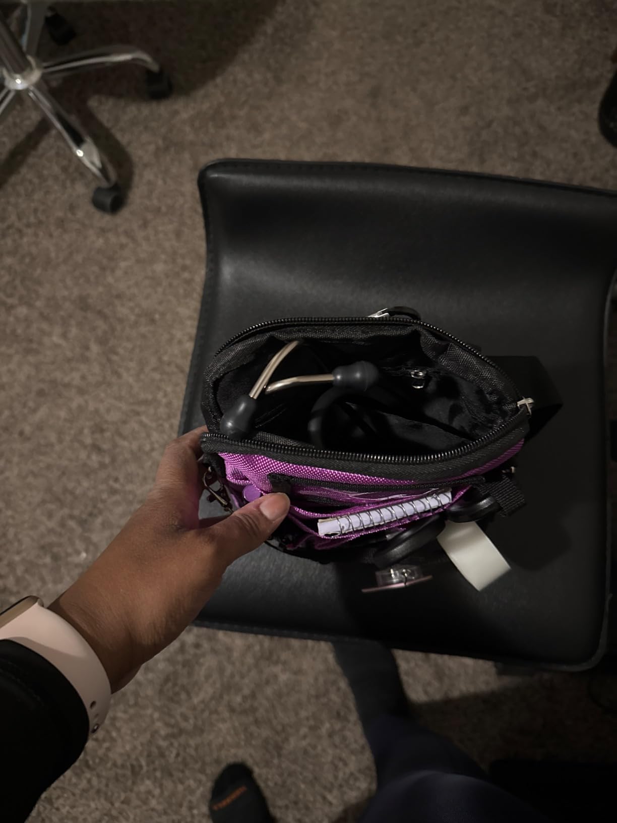 BOVKE Nurse Fanny Pack with Medical Gear Pockets and Tape Holder, Pink | Medical Bag Nurse Waist Pouch Organizer with Utility Storage for Stethoscopes, Bandage Scissors and Other Emergency Supplies customer photo 1