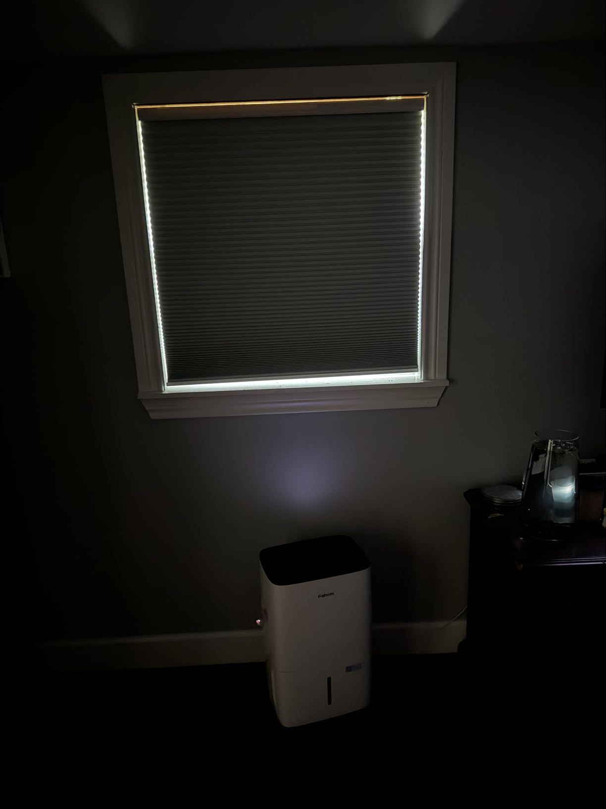 Changshade Cordless Cellular Shades, Motorized Blackout Room Darkening Black Out Honeycomb Blinds for Indoor Windows Bedroom, Pull Down Pleated Accordion Blind Easy Install, Custom Size, Beige customer photo 2
