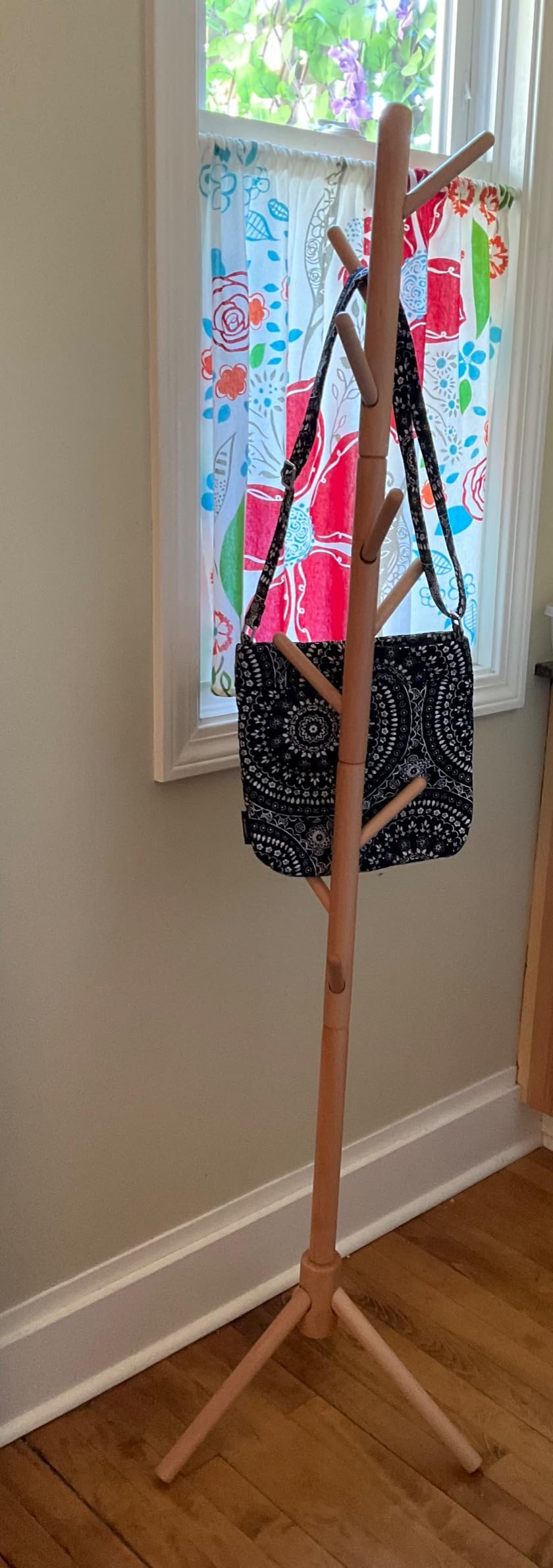 Beech Wood Kids Coat Rack - Adjustable Height Stand with 9 Hooks, Freestanding Children's Clothing Organizer for Hallway, Bedroom, Easy Assembly (Natural) customer photo 1
