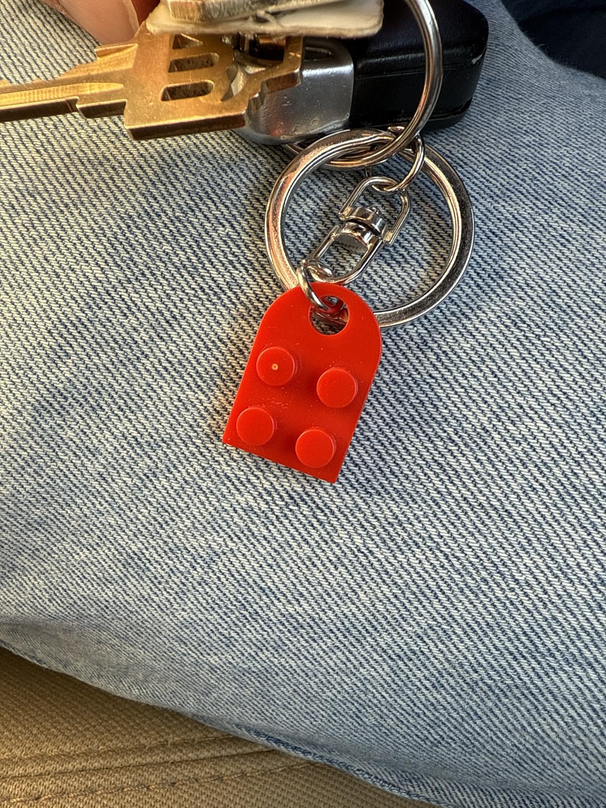 Couples Matching Stuff Gifts - Red Heart Keychain, Matching Couple Heart Keychains Decorations Christmas Valentines Day Gifts for Boyfriend Girlfriend customer photo 1