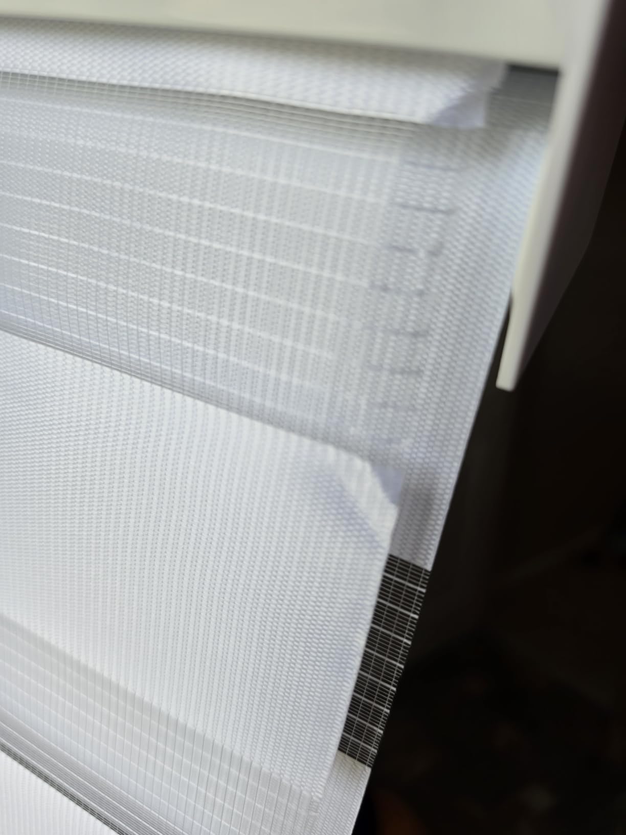 LUCKUP Cordless Zebra Blinds Roller Shades for Window-Dual Layer Sheer Blinds Light Control with Valance Day Night Privacy Light Filtering Fabric, 71