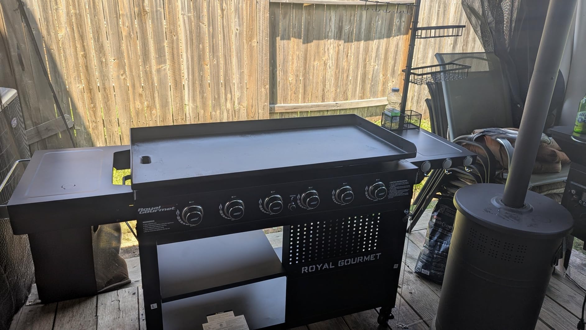 Royal Gourmet GB6000 6 Burner Propane Gas Griddle with Folding Side Tables, 44-Inch Flat Top Gas Grill, 994 Sq. In., 78,000 BTU customer photo 2