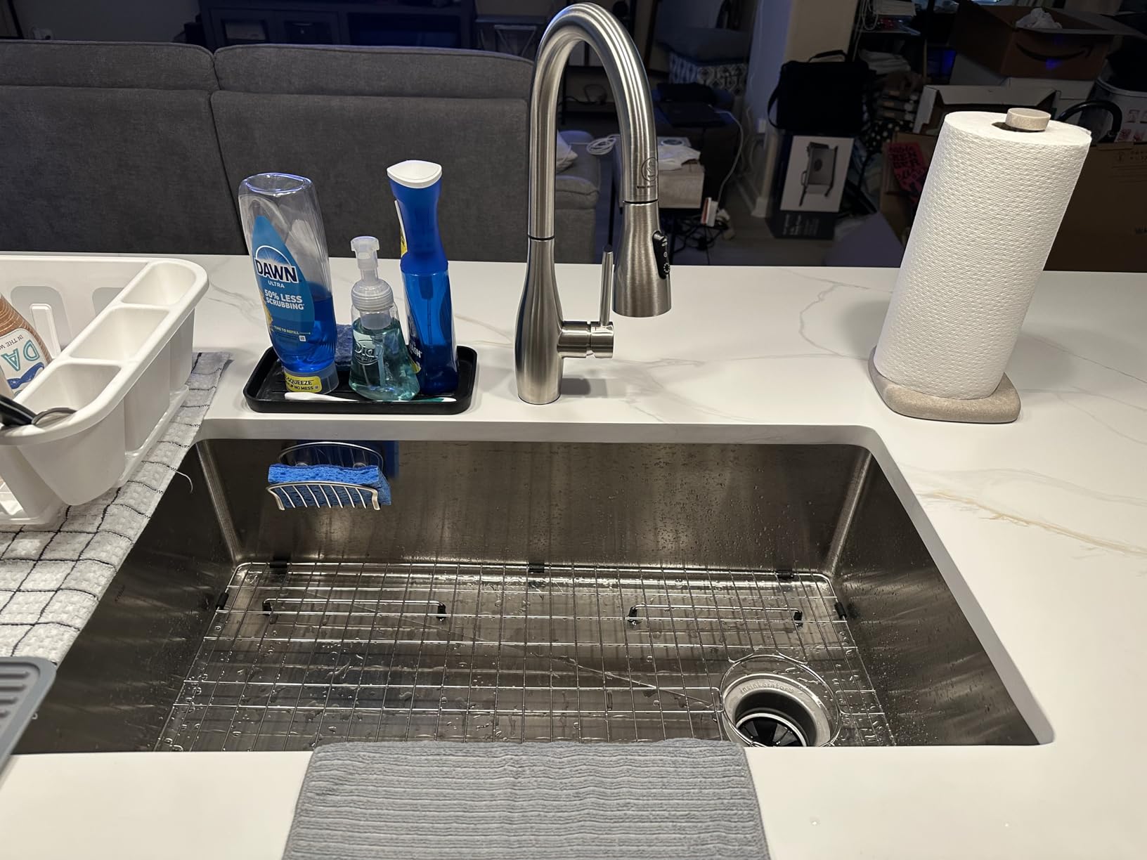 KRAUS Stainless Steel 33 in 18 Gauge Undermount Sink KHU640-33 | Rounded corners, channel grooves, NoiseDefend pads customer photo 1