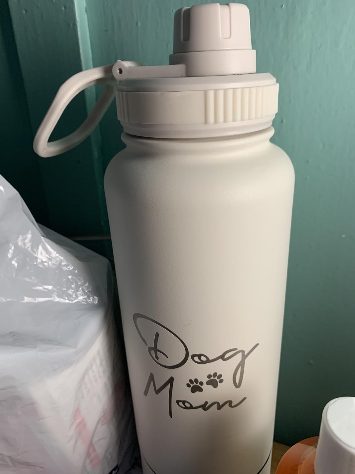 Rubyloo Dog Mom Water Bottle with Detachable Bowl for Dog Lovers | 32oz Insulated Stainless Steel Bottle, 8oz Detachable Bowl, Leak-Proof Lid, BPA-Free, Hiking, Walking, Travel, Gift customer photo 2