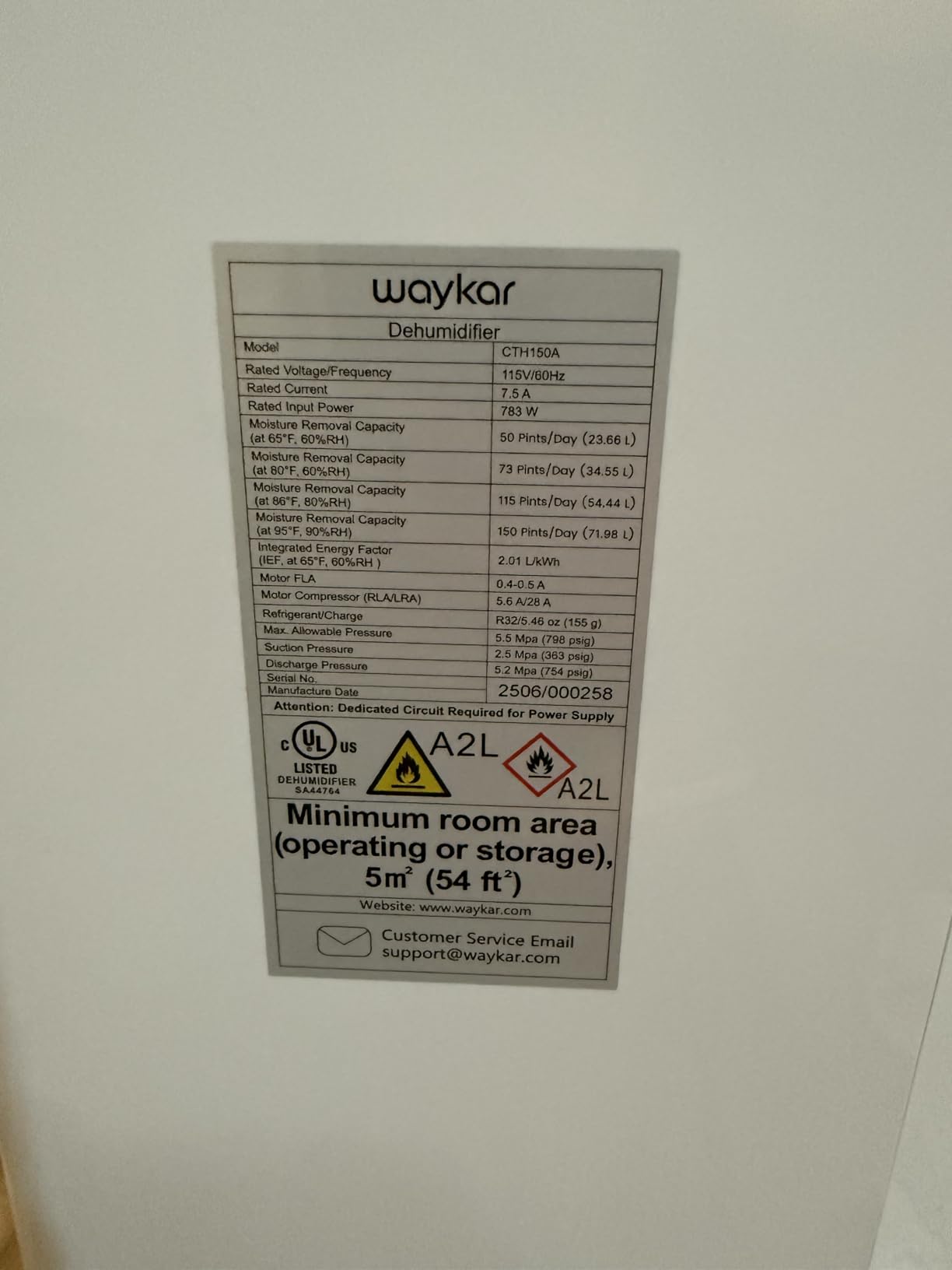 Waykar 6000 Sq.Ft Energy Star Dehumidifier for Basement & Home, 120 Pint/Day with Drain Hose & Tank, Ultra Quiet (40 dB), Smart Auto Comfort Mode, Auto-Defrost, 30%-80% Smart Humidity Control customer photo 1