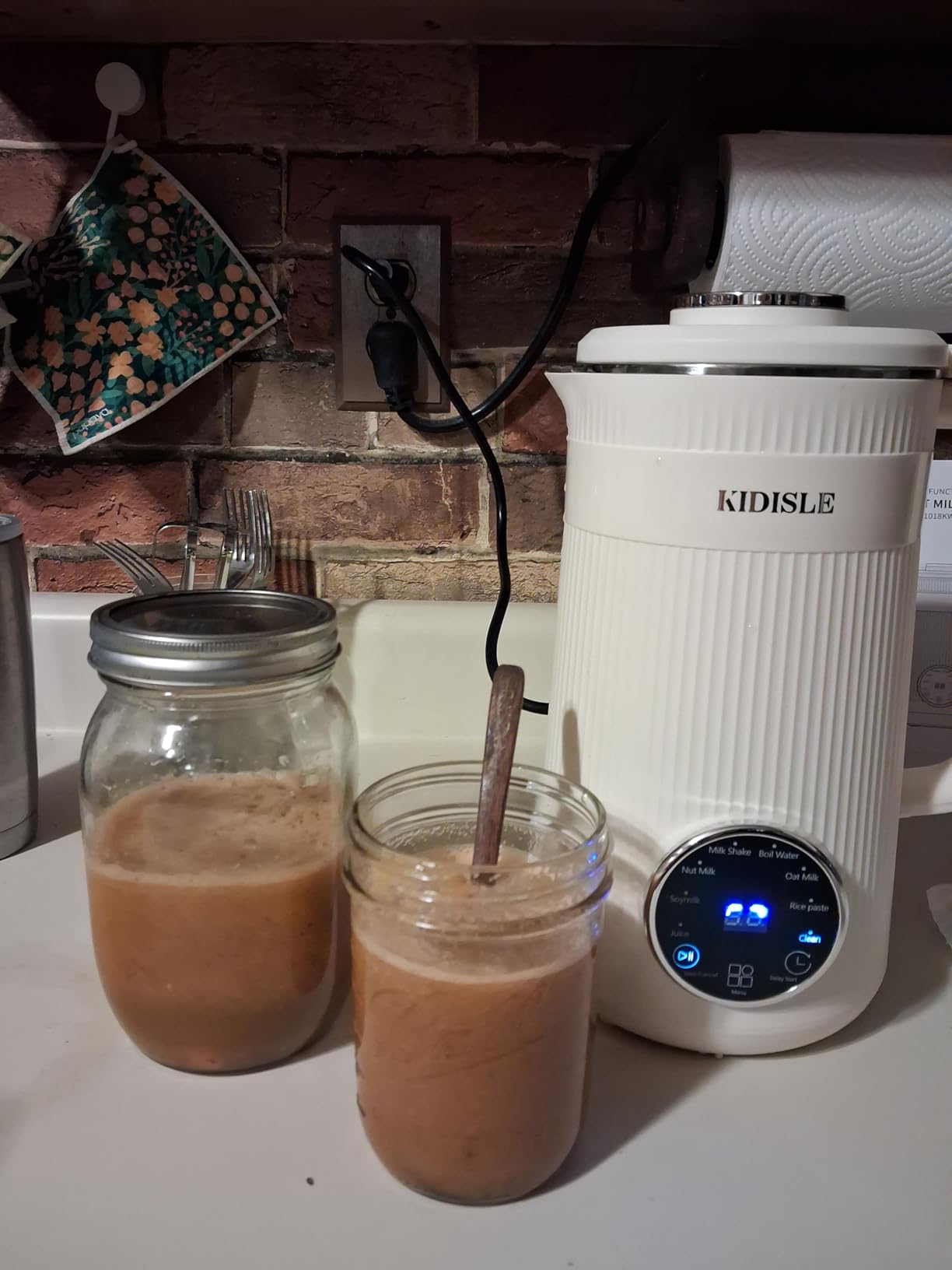 KIDISLE 8 in 1 Nut Milk Maker Machine, 32oz Self-Cleaning Automatic Blender | Almond, Soy, Oat, Coconut, Rice Paste & Juice, No Soaking, 12H Delay Start + Keep Warm, Boil Water, Fresh Homemade customer photo 2