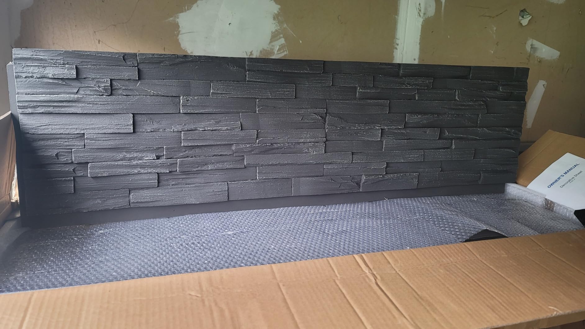 ROOMTEC 6-Packs Faux Stone Wall Covering Panels for Interior and Exterior Decor, PU Stone Veneer Exterior, Exterior Siding Panels for DIY Home Improvement Projects, 45.67