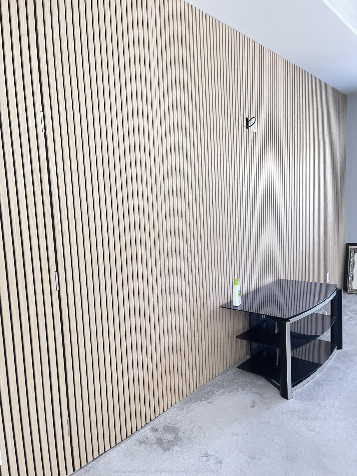 Yuzzy Wood Panels for Wall - 9 Feet Dark Walnut Wood Slat Acoustic Panels 4 PCS - Modern Sound Absorbing Wall Panels for Interior Wall Decor for Home, Office, Studio customer photo 1