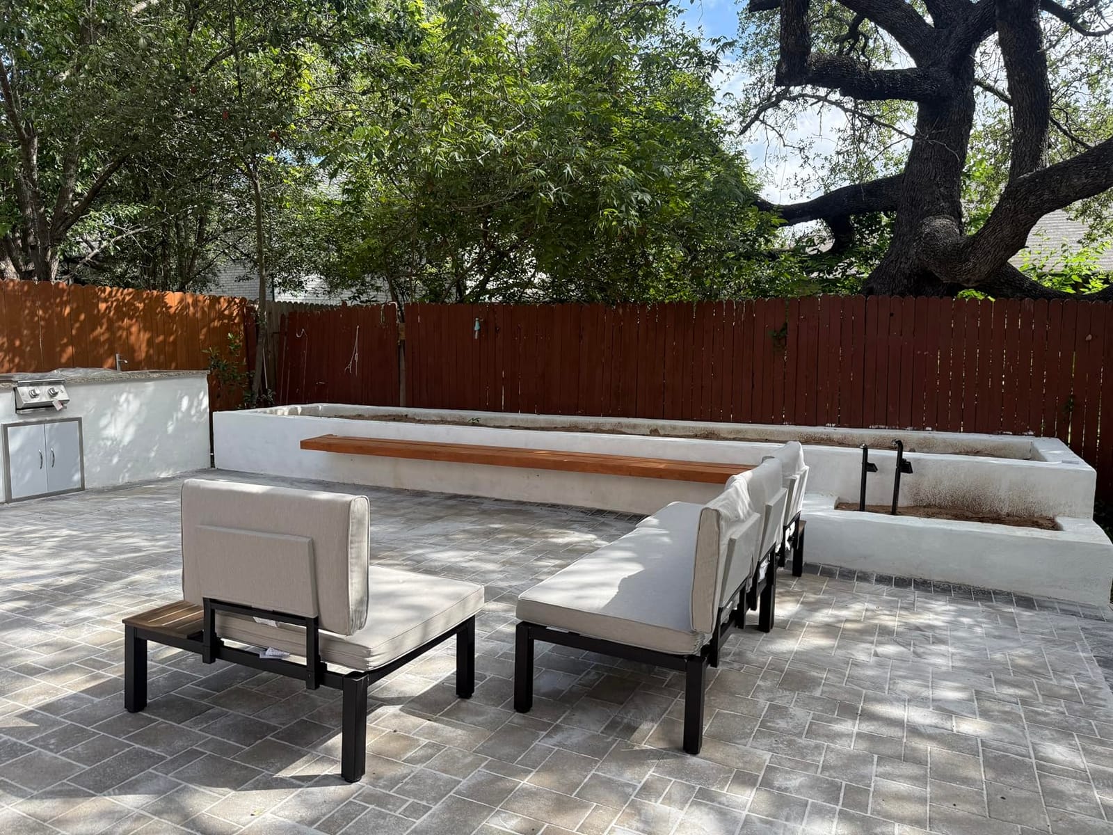 Sophia & William 10-Seat Metal Patio Sofa Sectional Set with Gray Cushions | Modern Patio Conversation Sets 9 Piece Outdoor Modular Couch with Built-in Side Table for Backyard customer photo 2